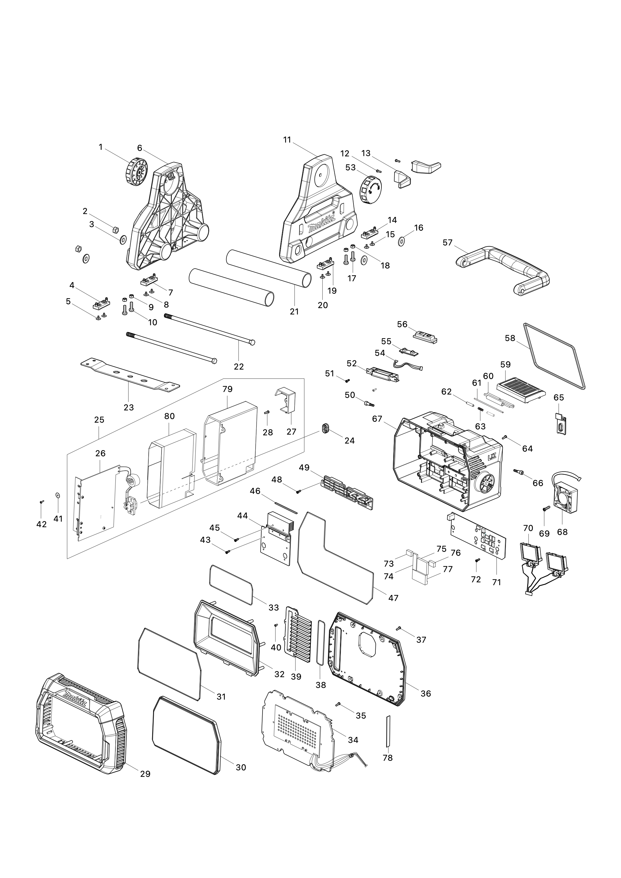 Led-akku-baustrahler Dml809