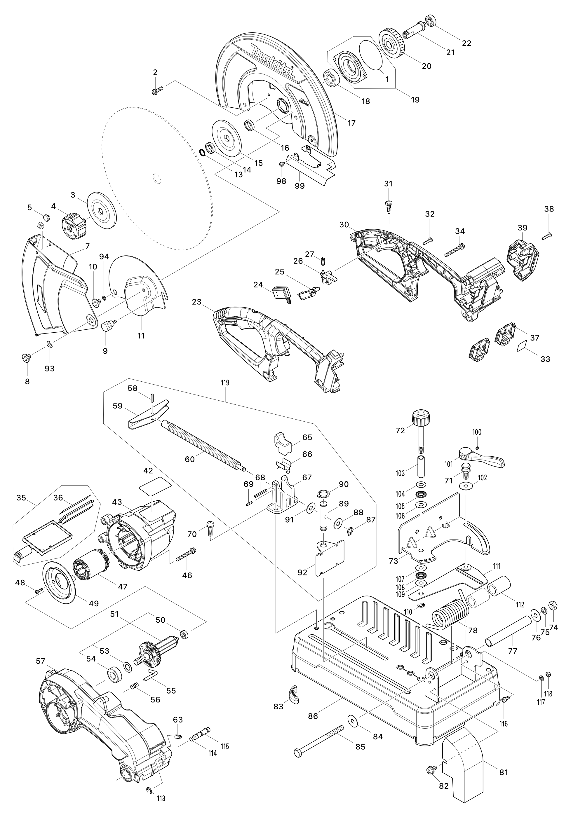 Akku-trennschleifmaschine Dlw140