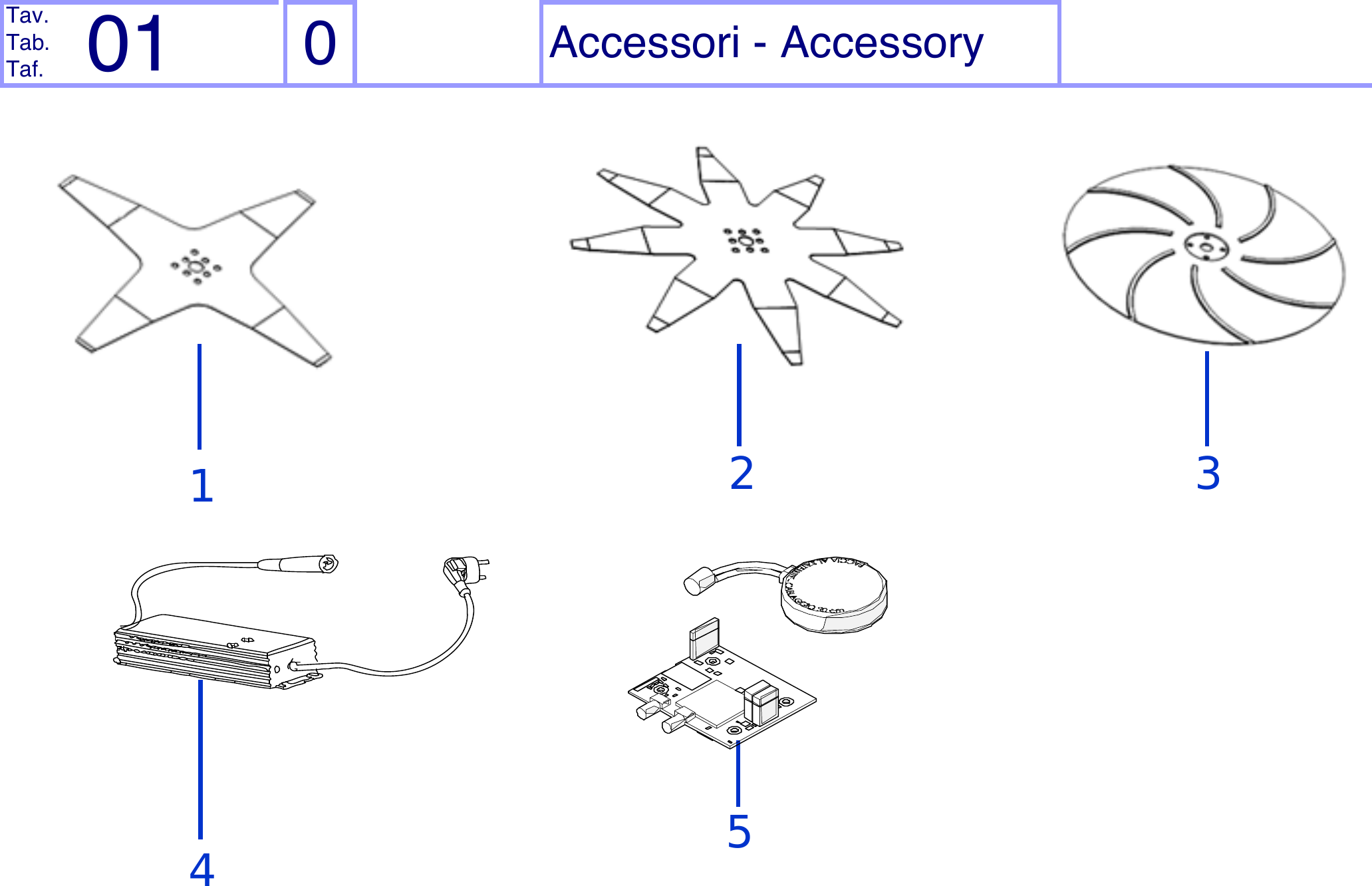 Tafel 01 - Accessori-accessory