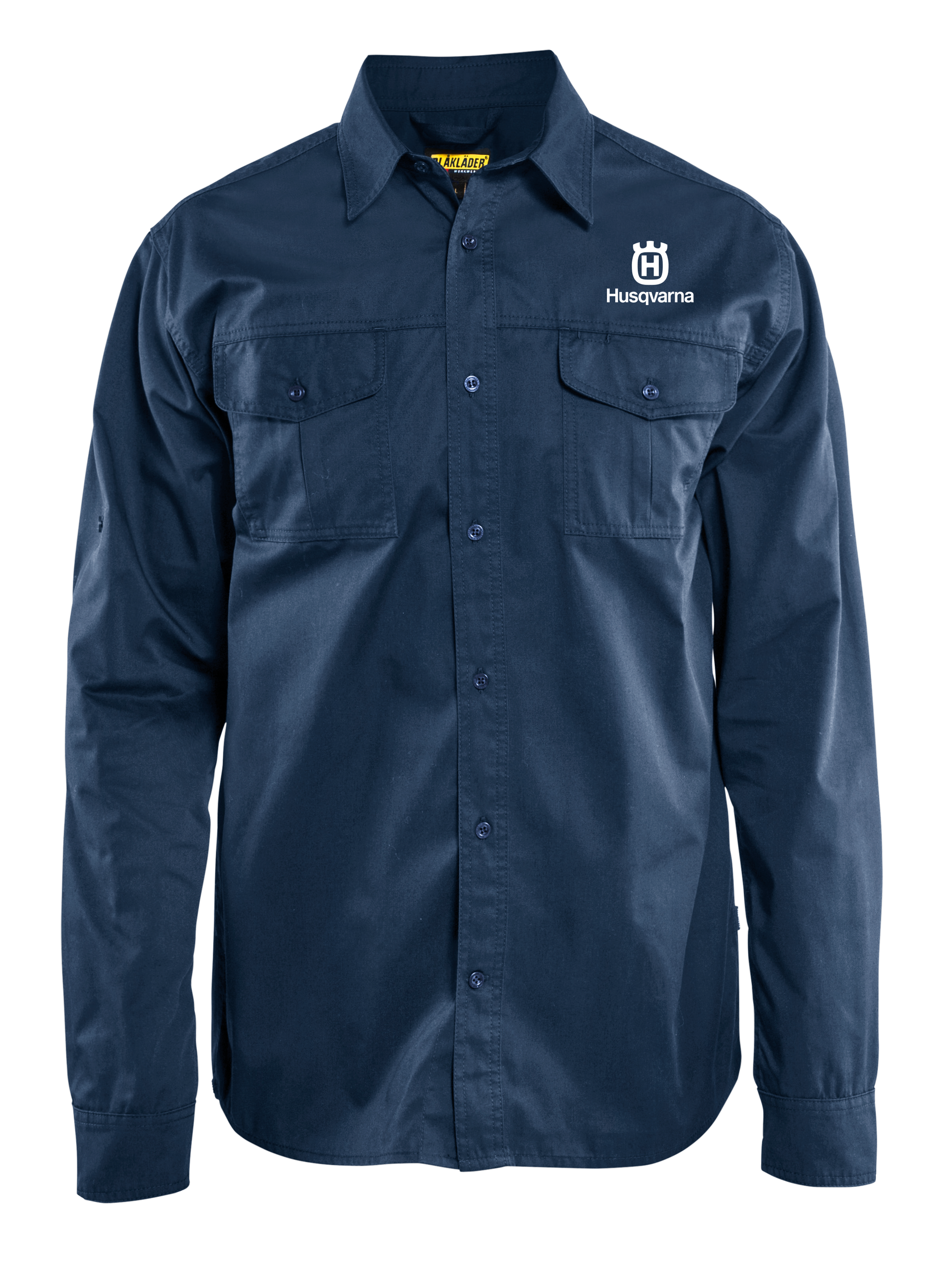 Husqvarna Werkstatt-Twill-Hemd lang marine – Werkstattkleidung – Ansicht 1