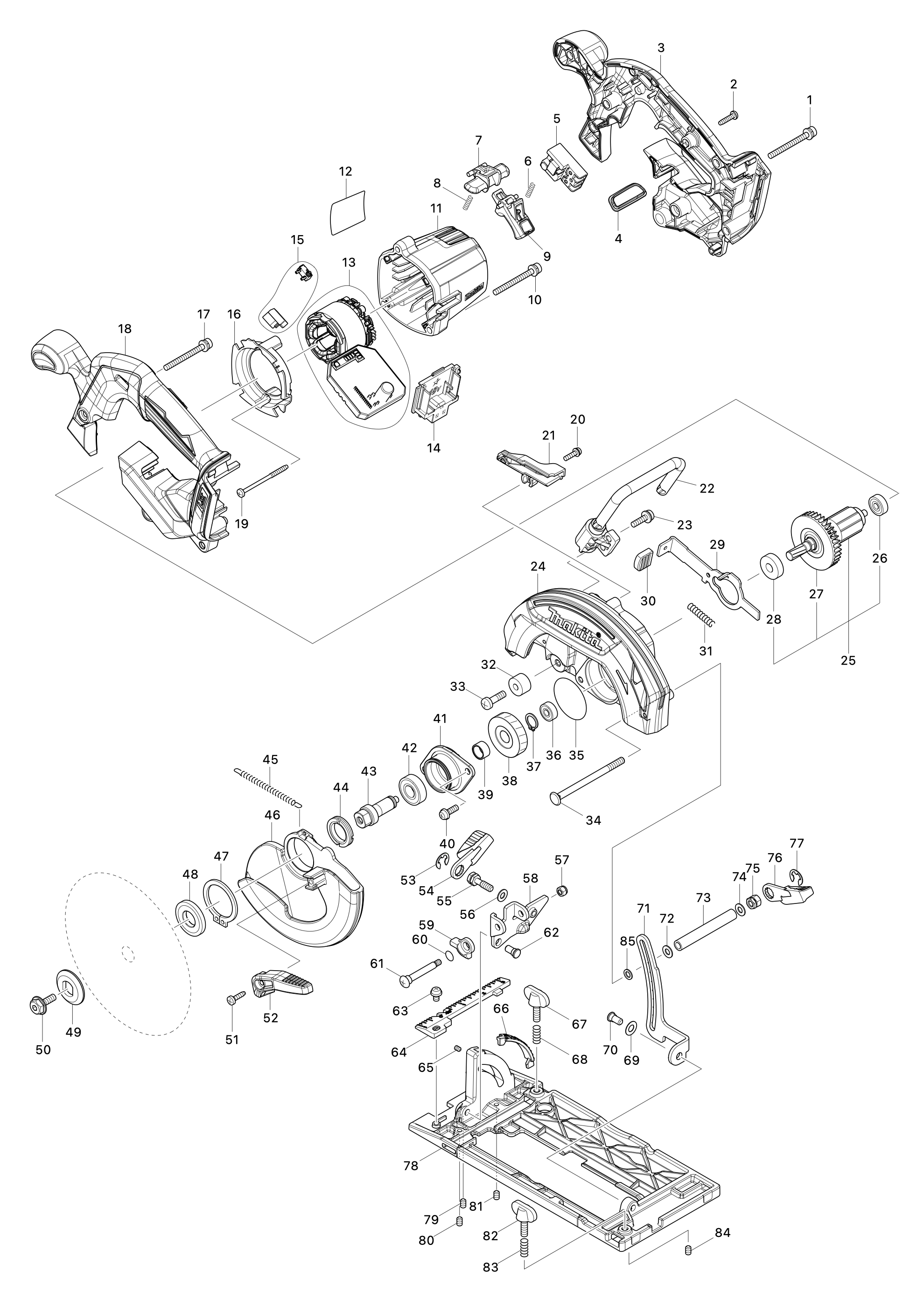 Akku-handkreissäge Dhs680