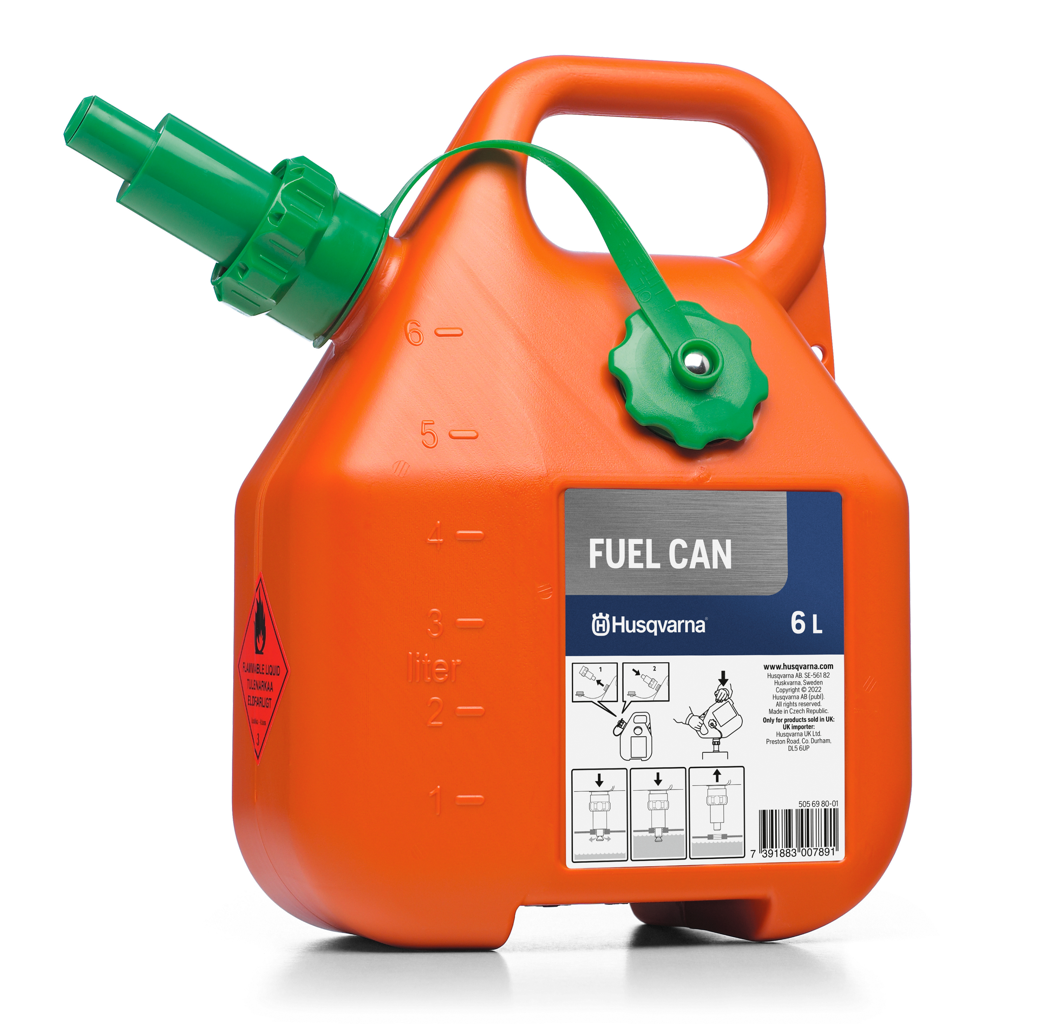 Benzinkanister 6 Liter – Kraftstoffkanister und Einfüllhilfen – Ansicht 1