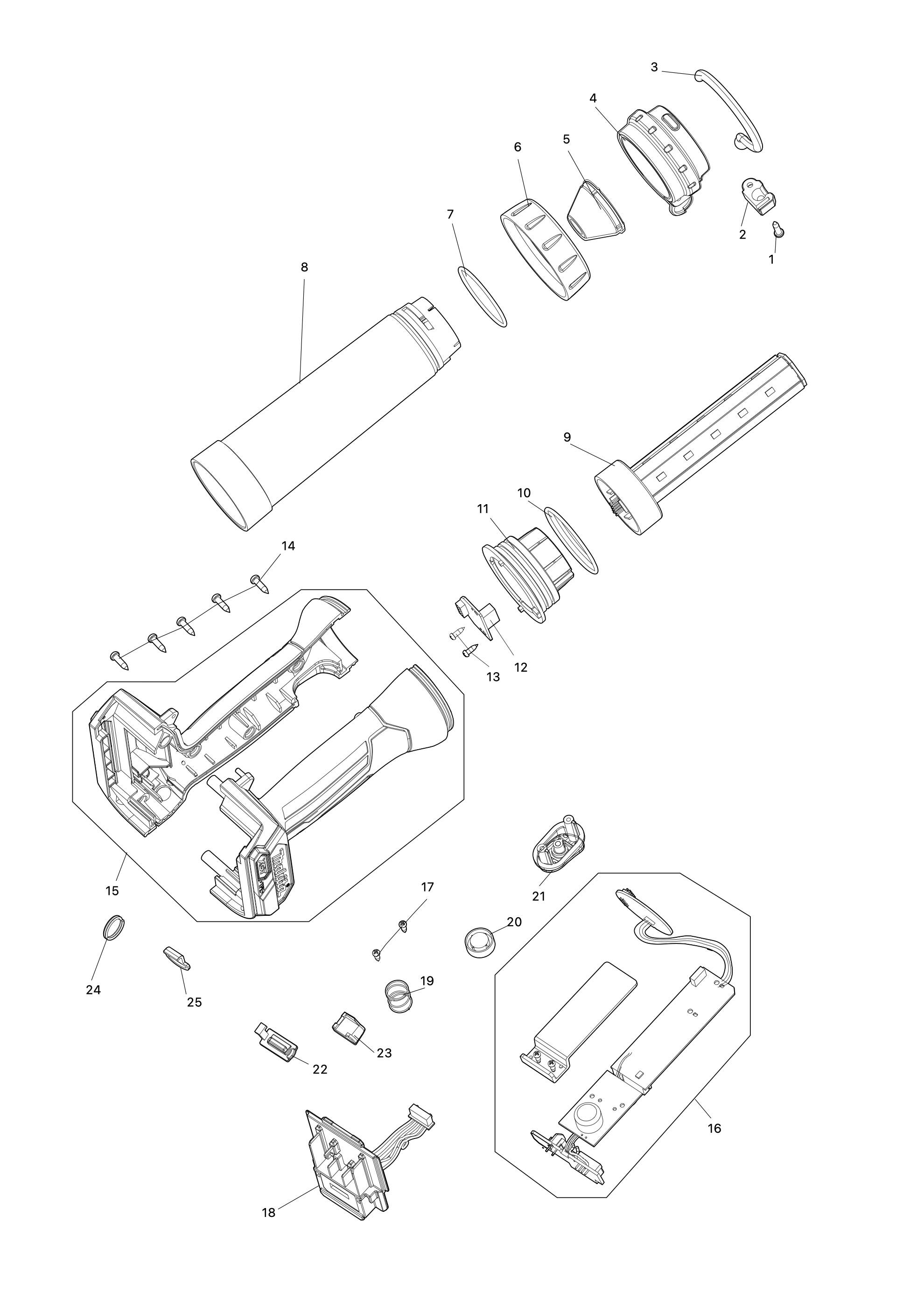 Led-akku-werkstattleuchte Ml002g