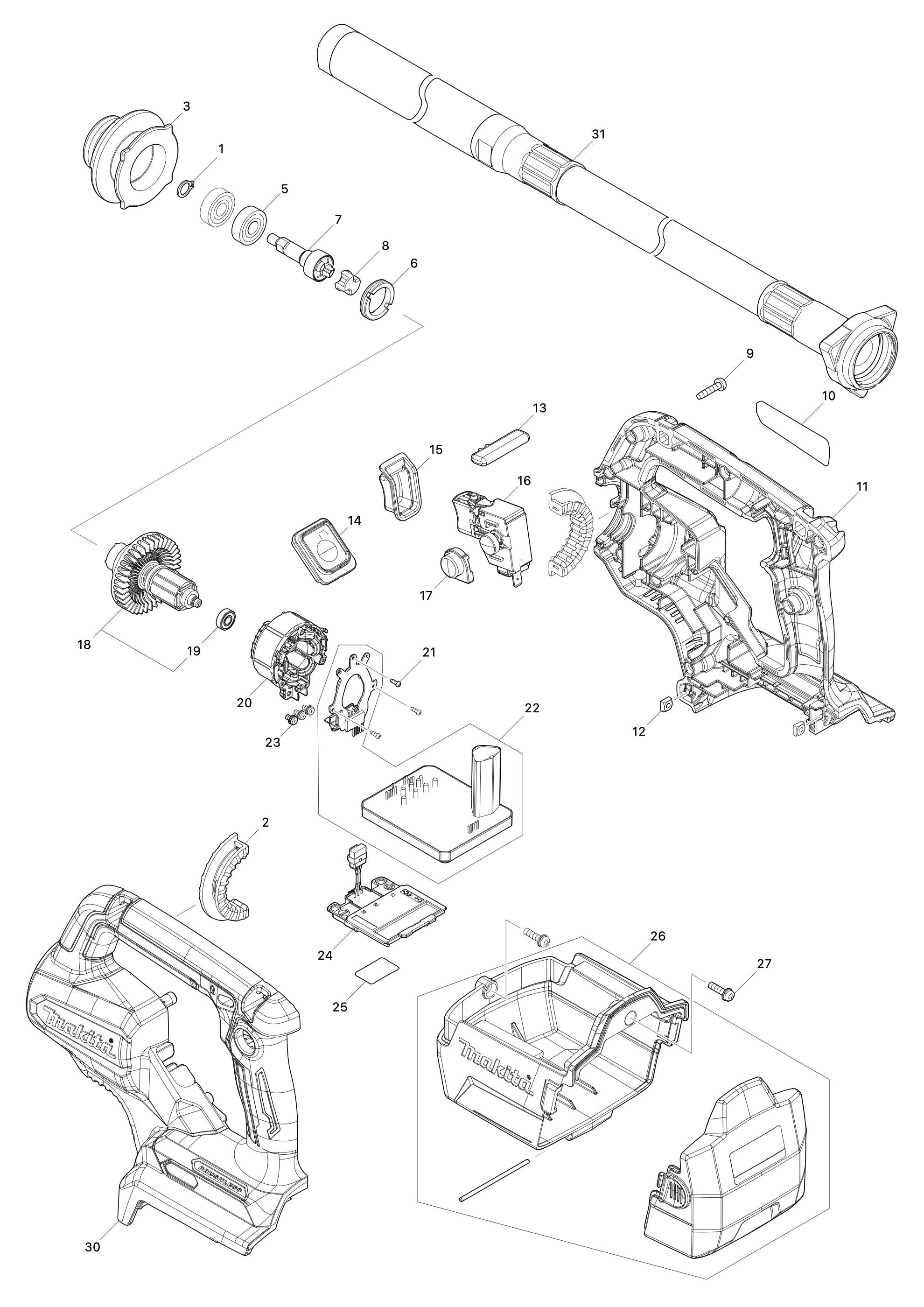 Akku-betonverdichter Vr003g