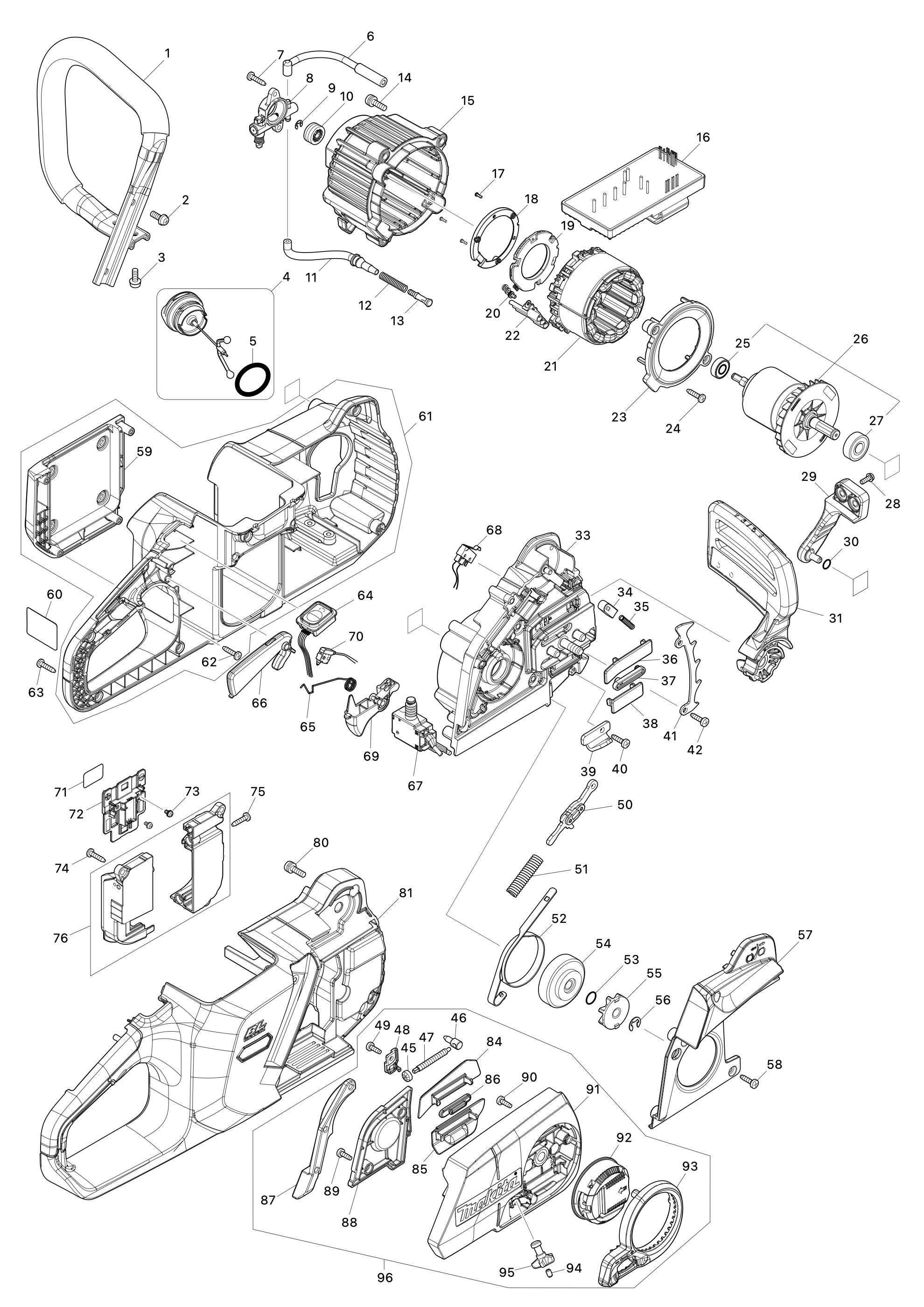 Akku-kettensäge Uc016g
