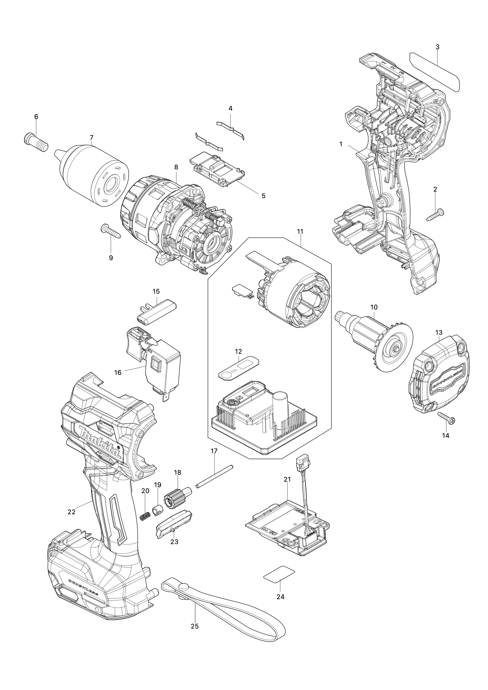 Akku-bohrschrauber Df003g