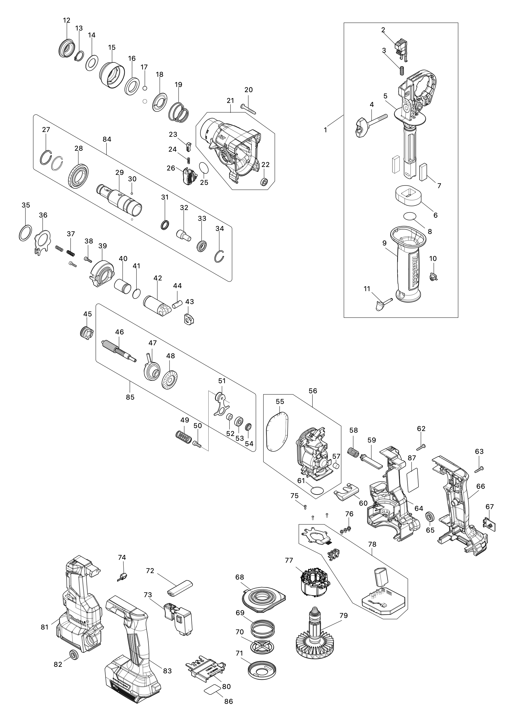 Akku-bohrhammer Dhr183