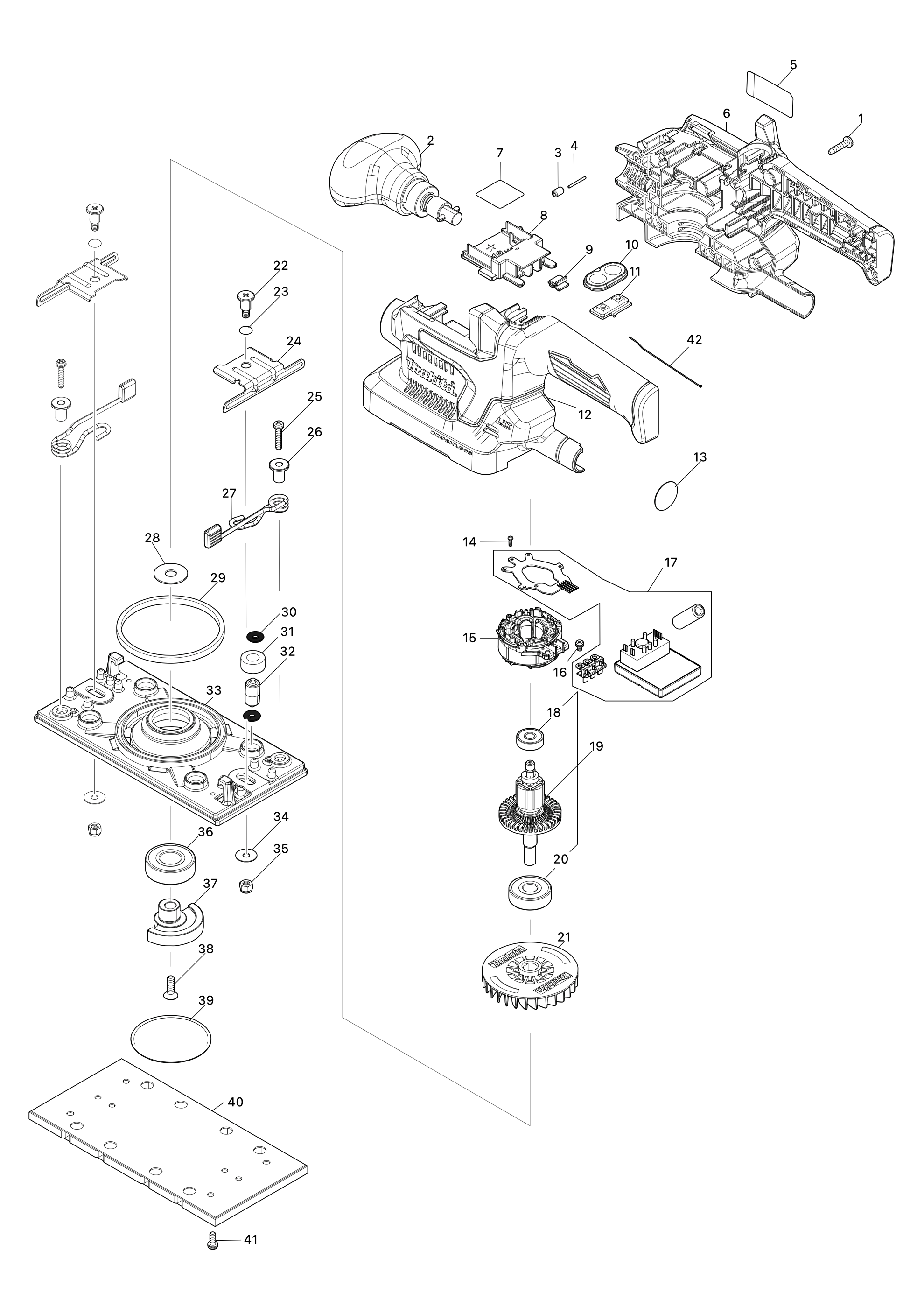Akku-schwingschleifer Dbo382