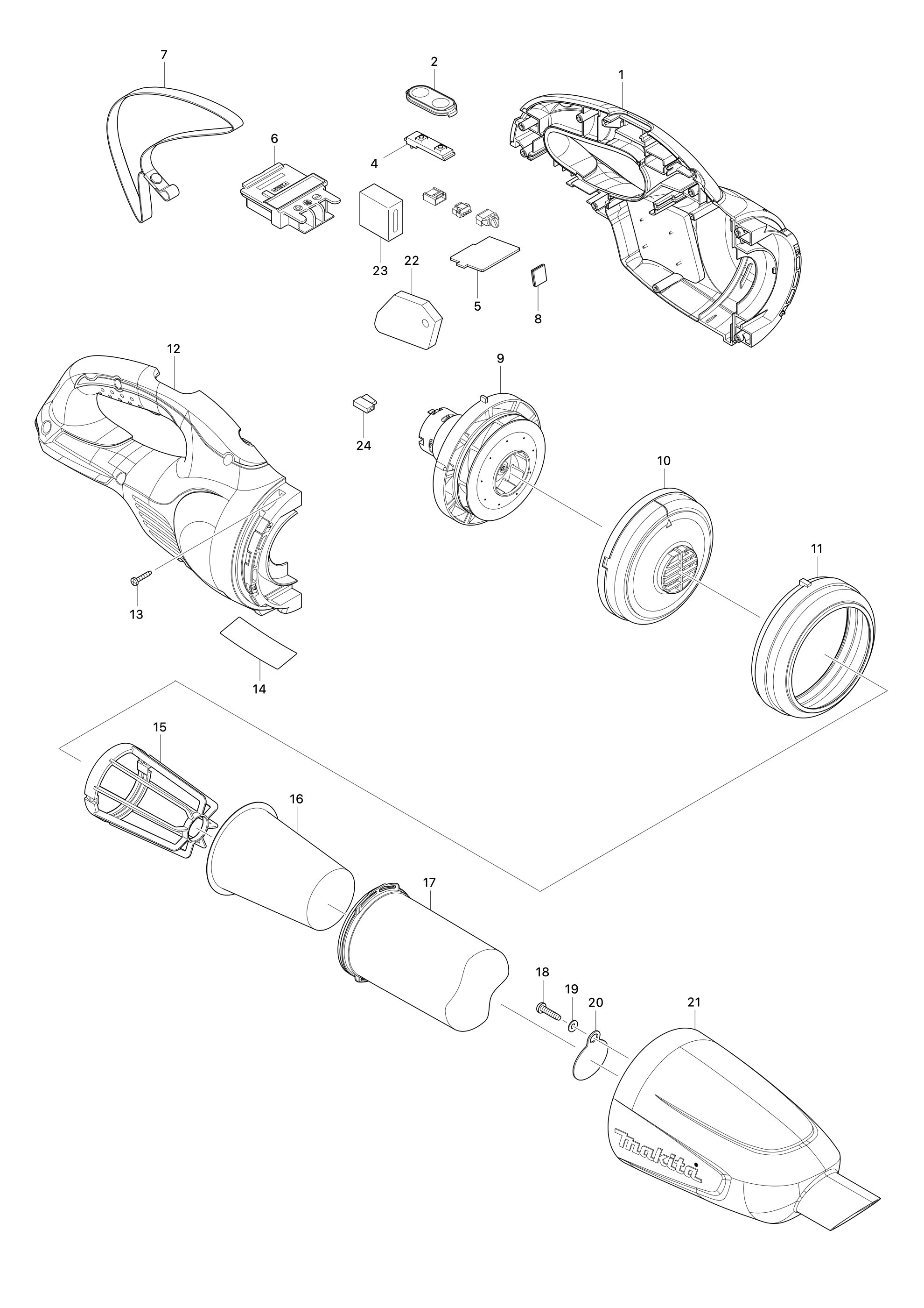 Akku-staubsauger Dcl181f
