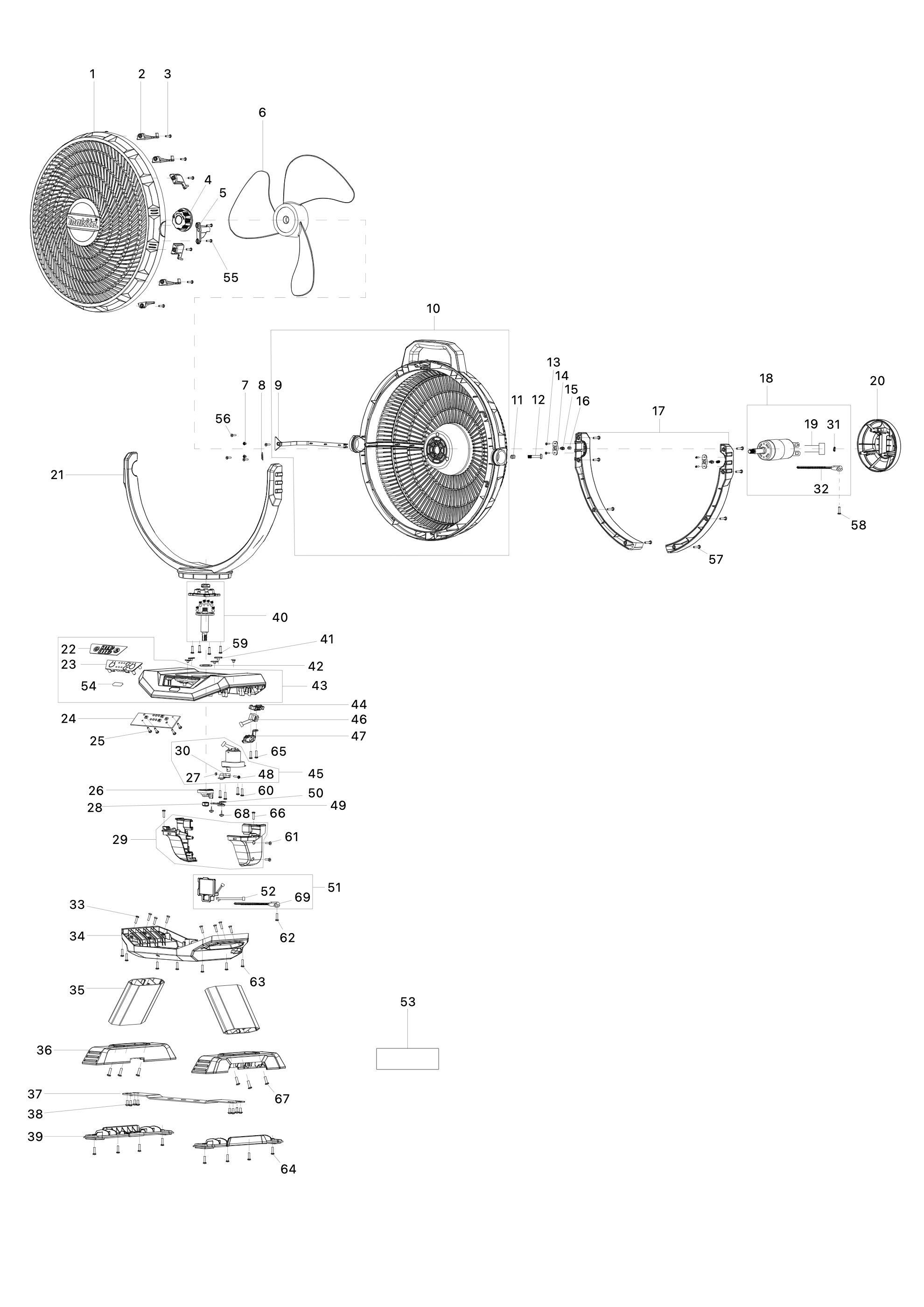 Akku-lüfter Cf002g
