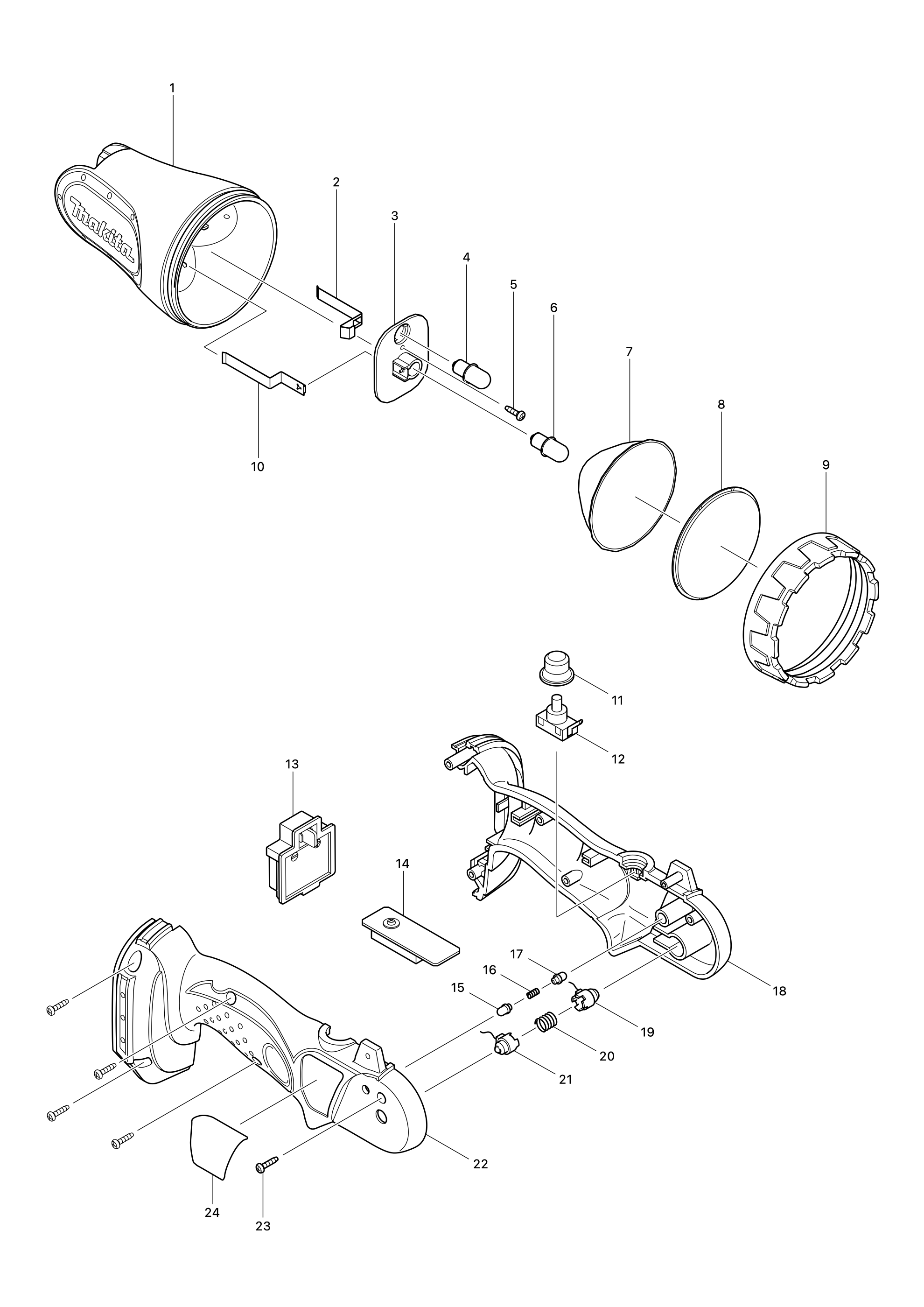 Akku-handleuchte Dml145