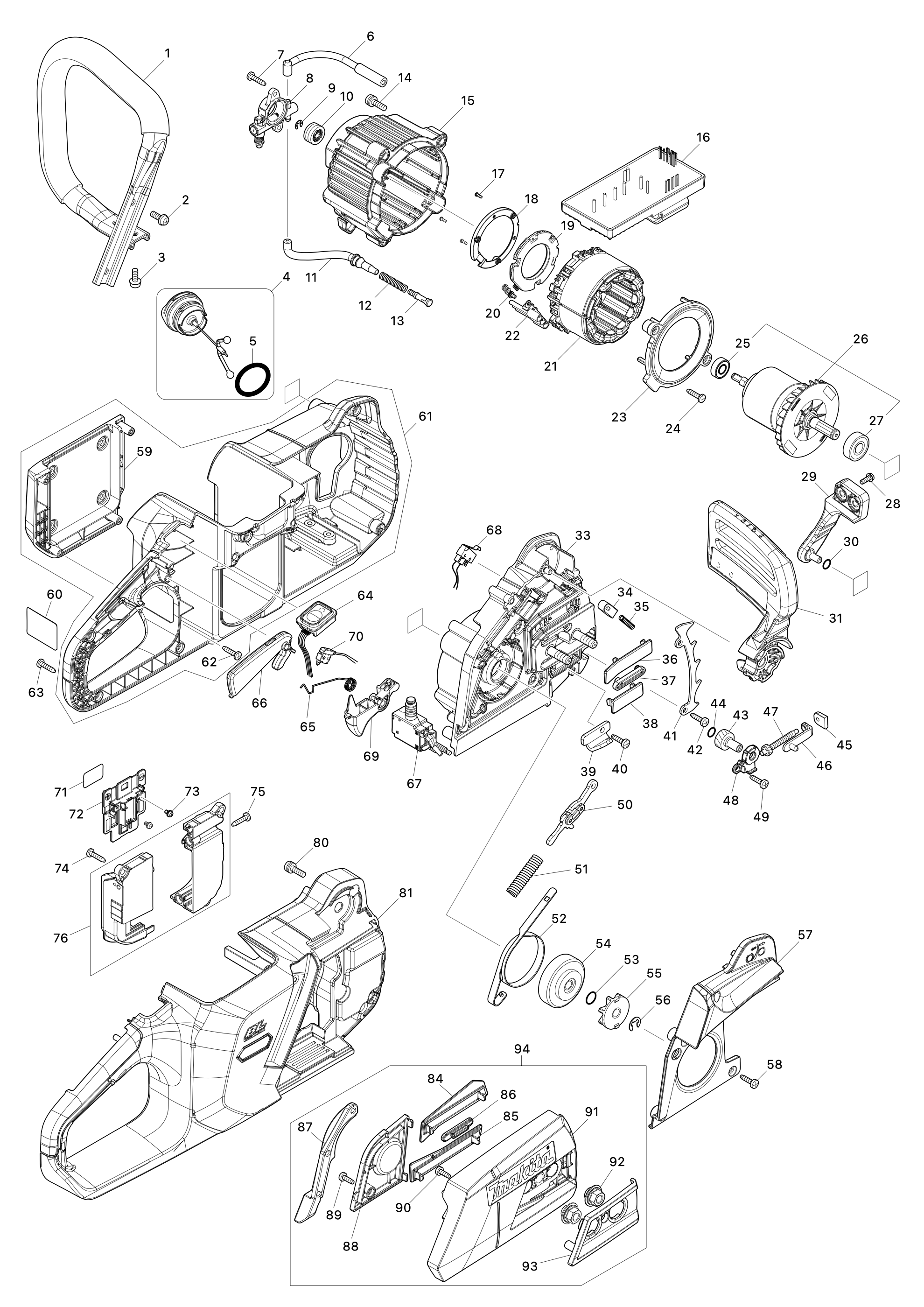 Akku-kettensäge Uc012g