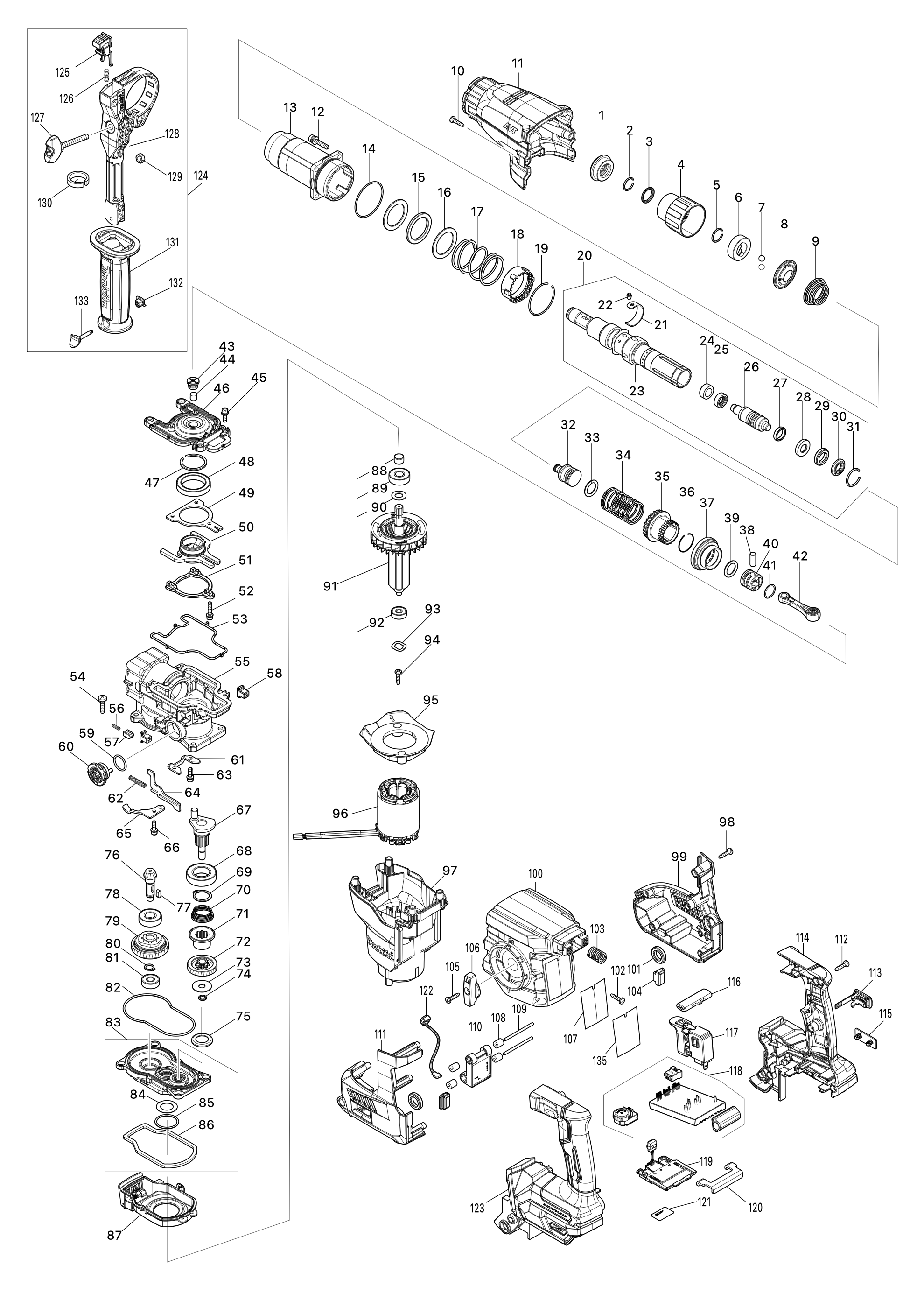Akku-kombihammer Hr008g