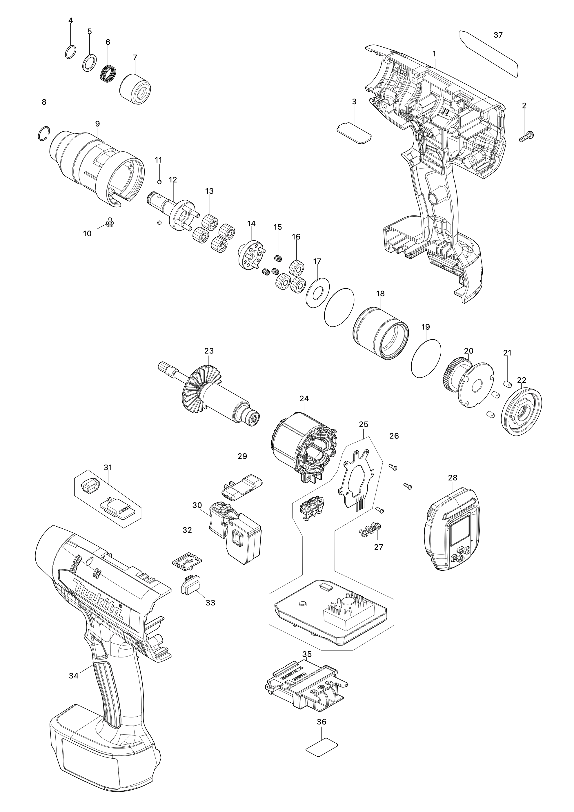 Akku-abschaltschrauber Dft120t