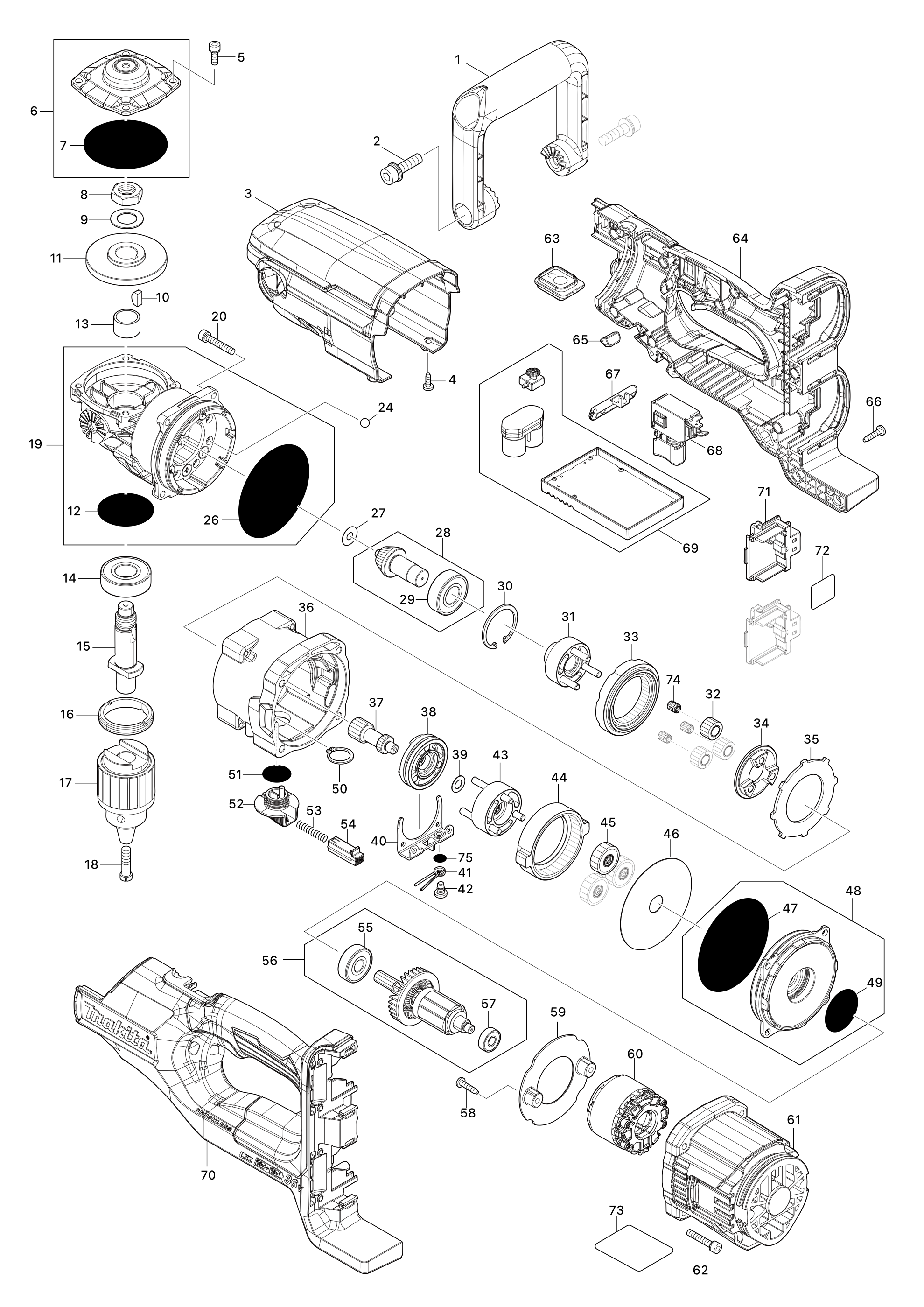 Akku-winkelbohrmaschine Dda460