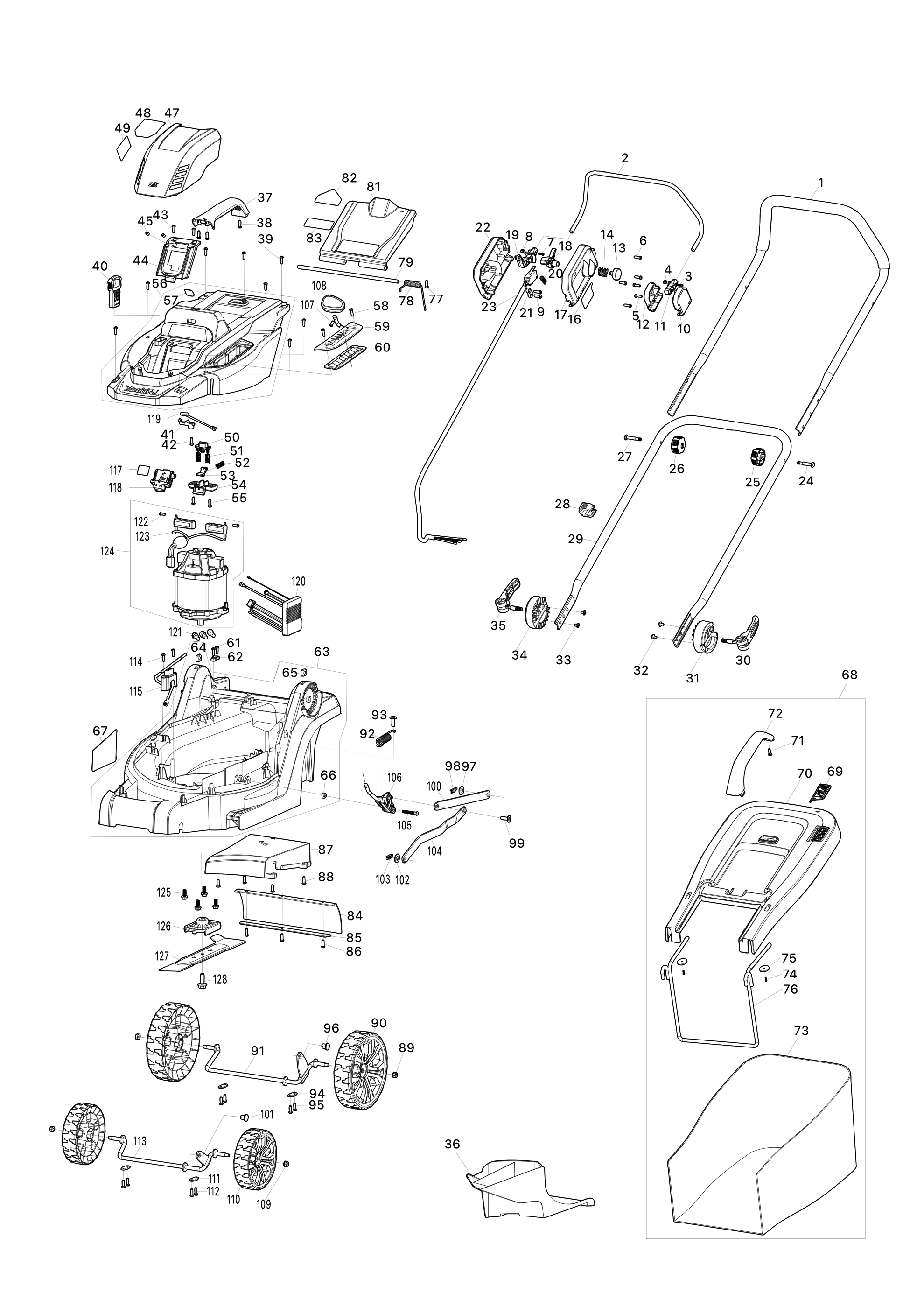 Akku-rasenmäher Dlm330