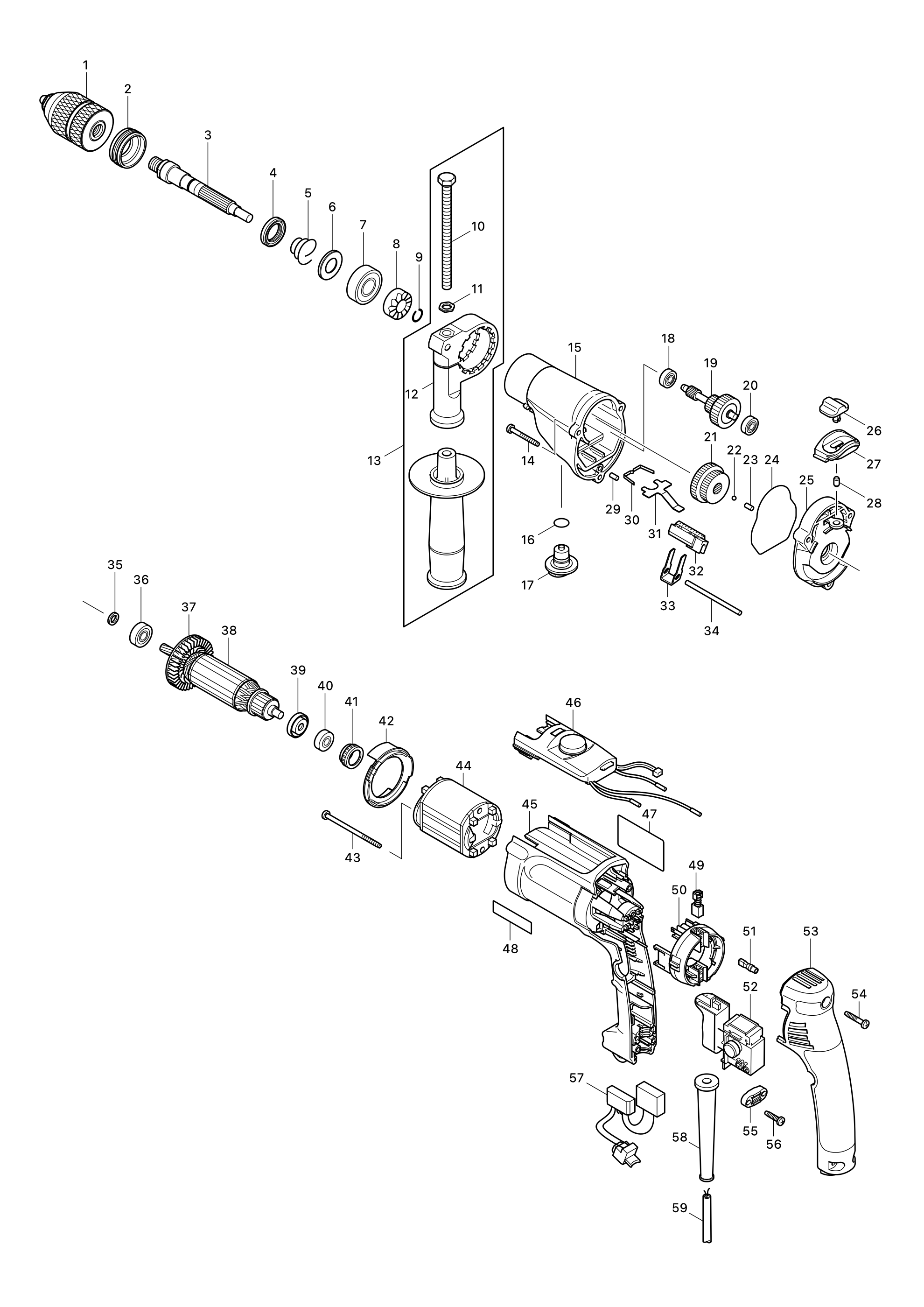 Schlagbohrmaschine Hp2071f