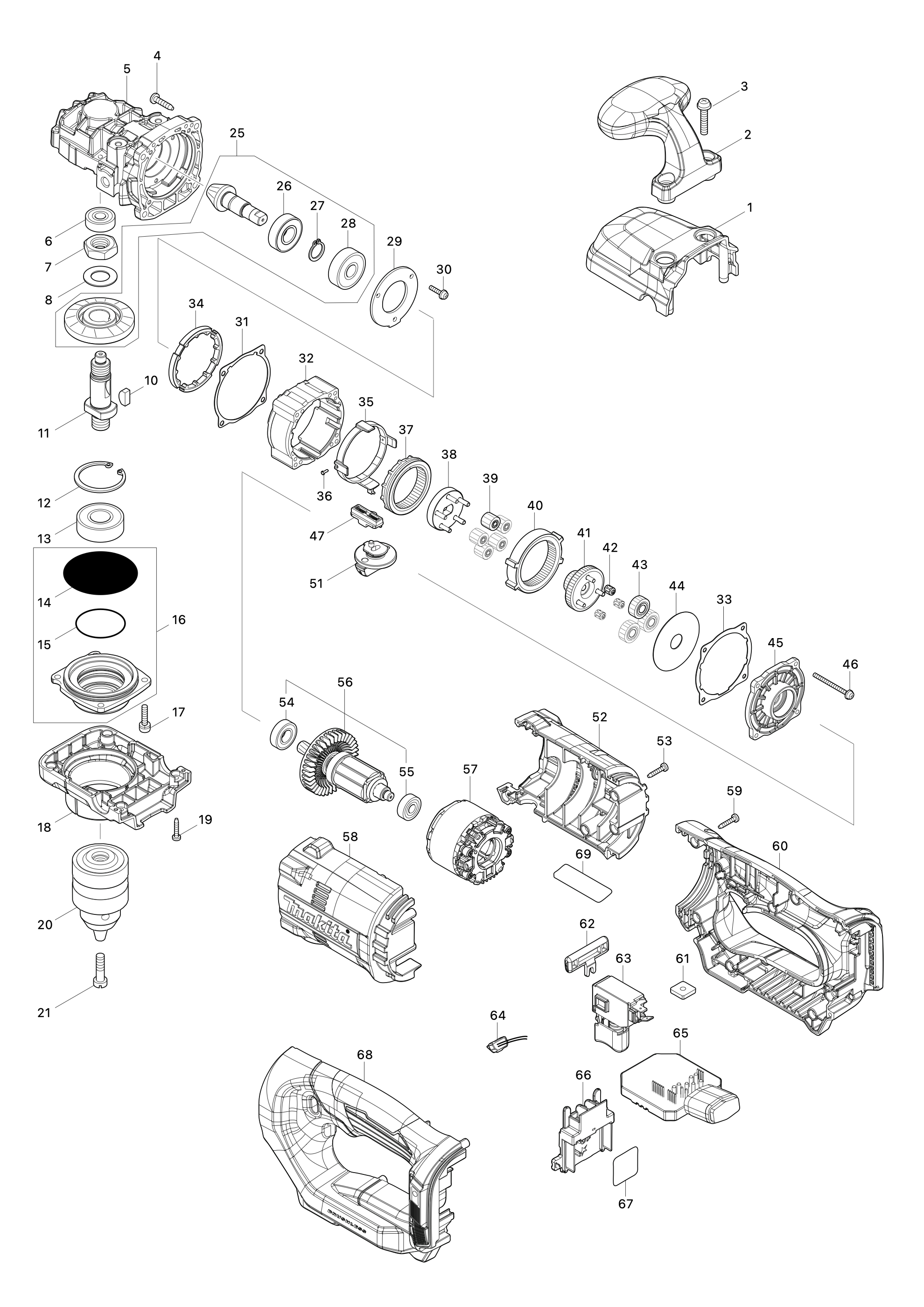 Akku-winkelbohrmaschine Dda450