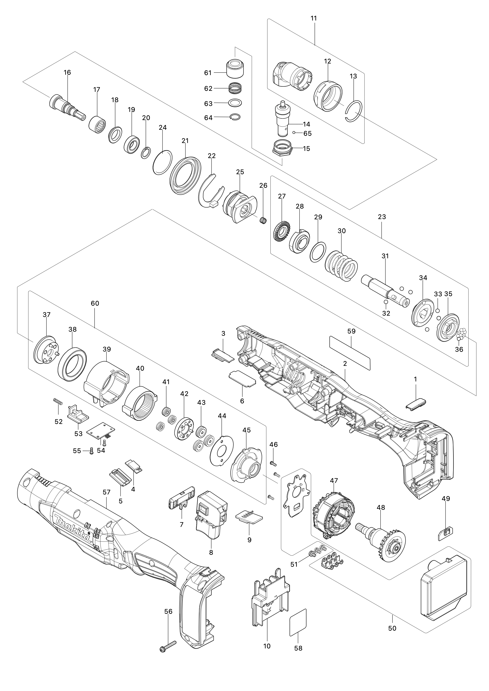 Akku-winkelabschaltschrauber Dfl063f
