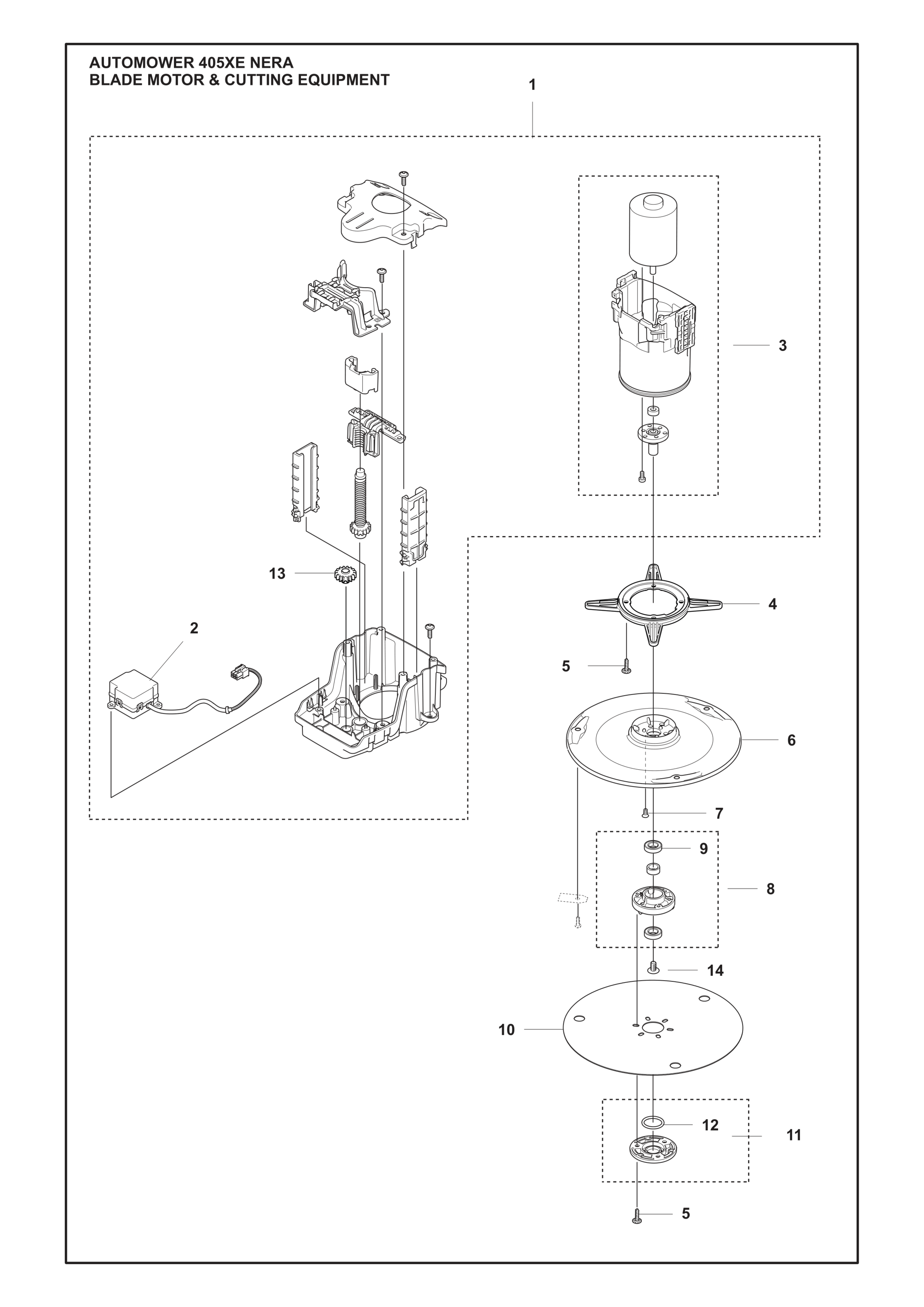 Schneidmotor und Schneidausrüstung