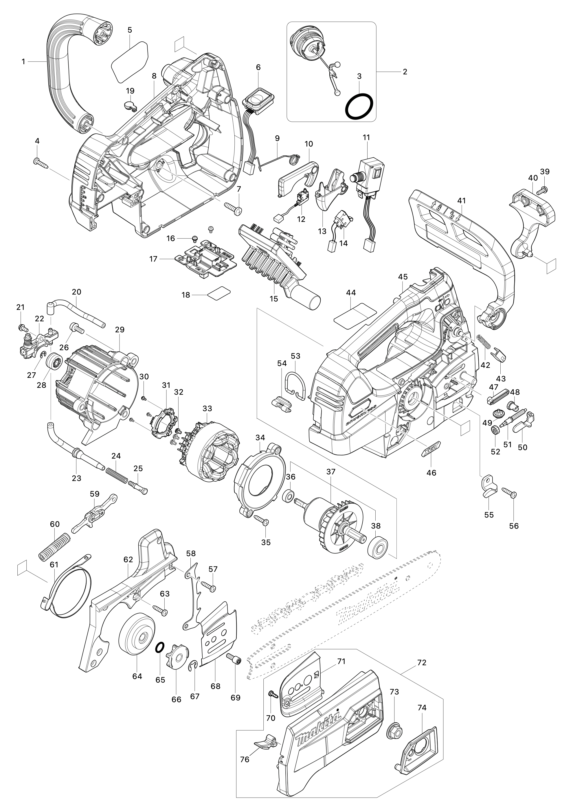Akku-kettensäge Uc002g