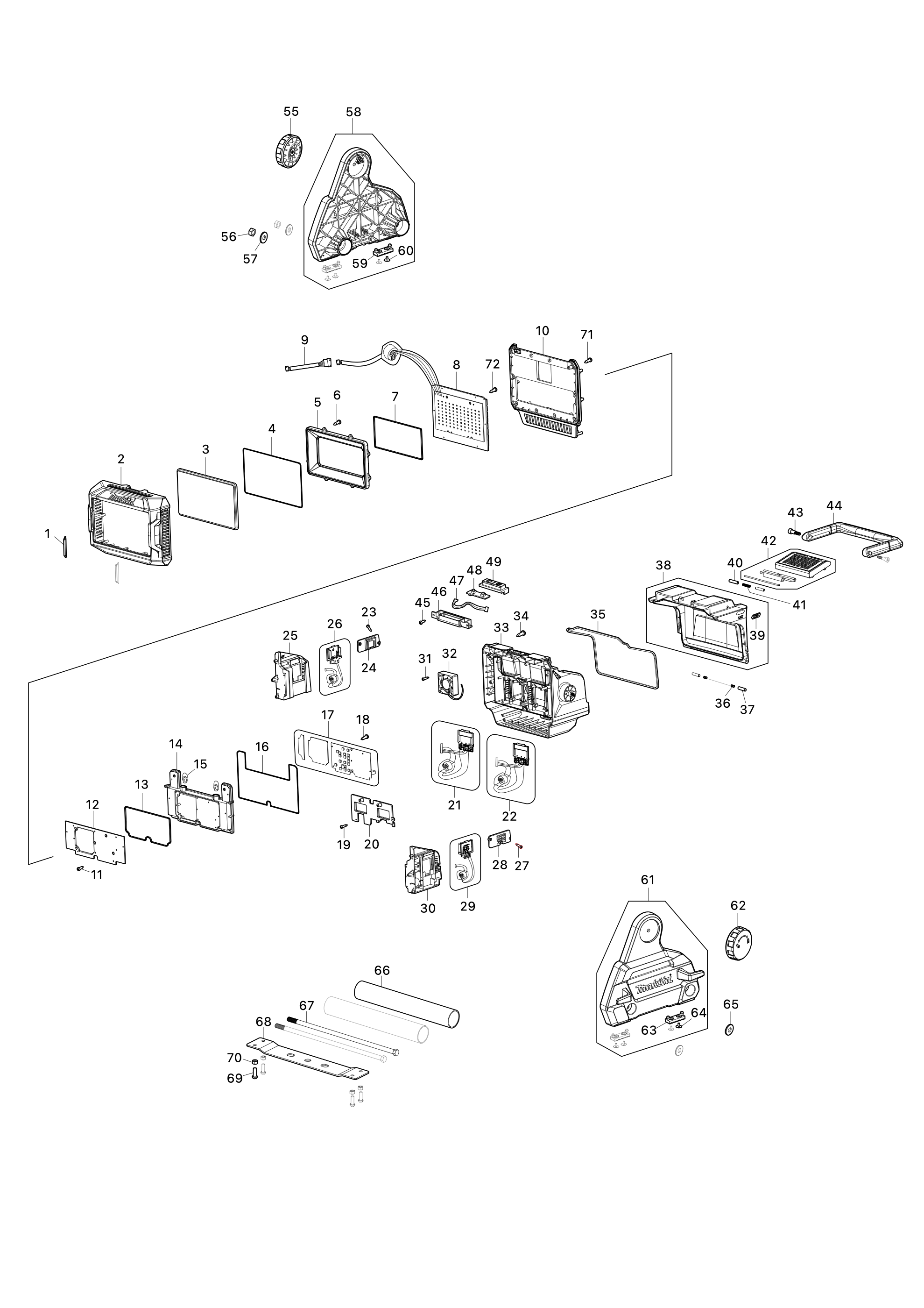 Led-akku-baustrahler Ml009g