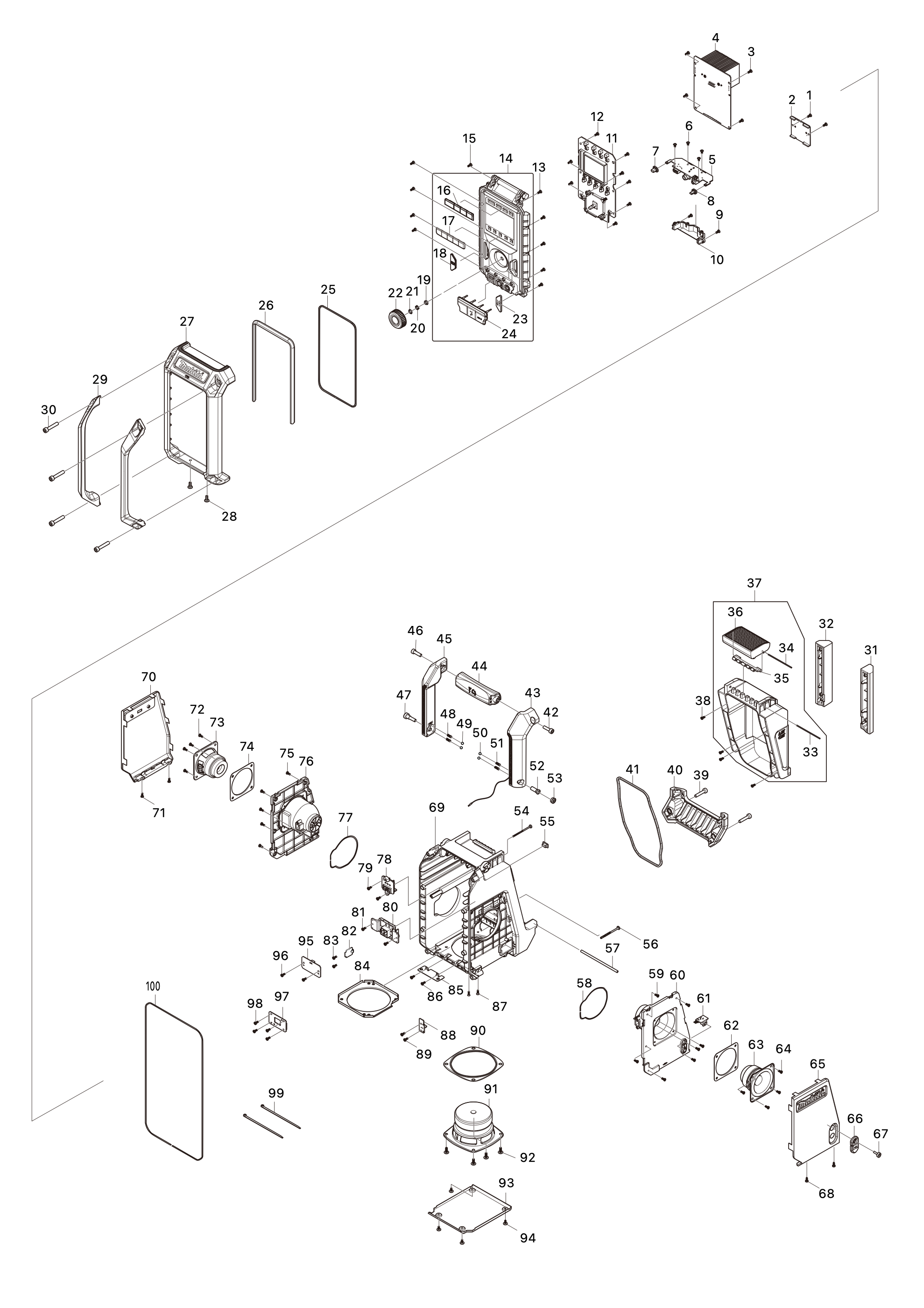 Akku-baustellenradio Dmr115