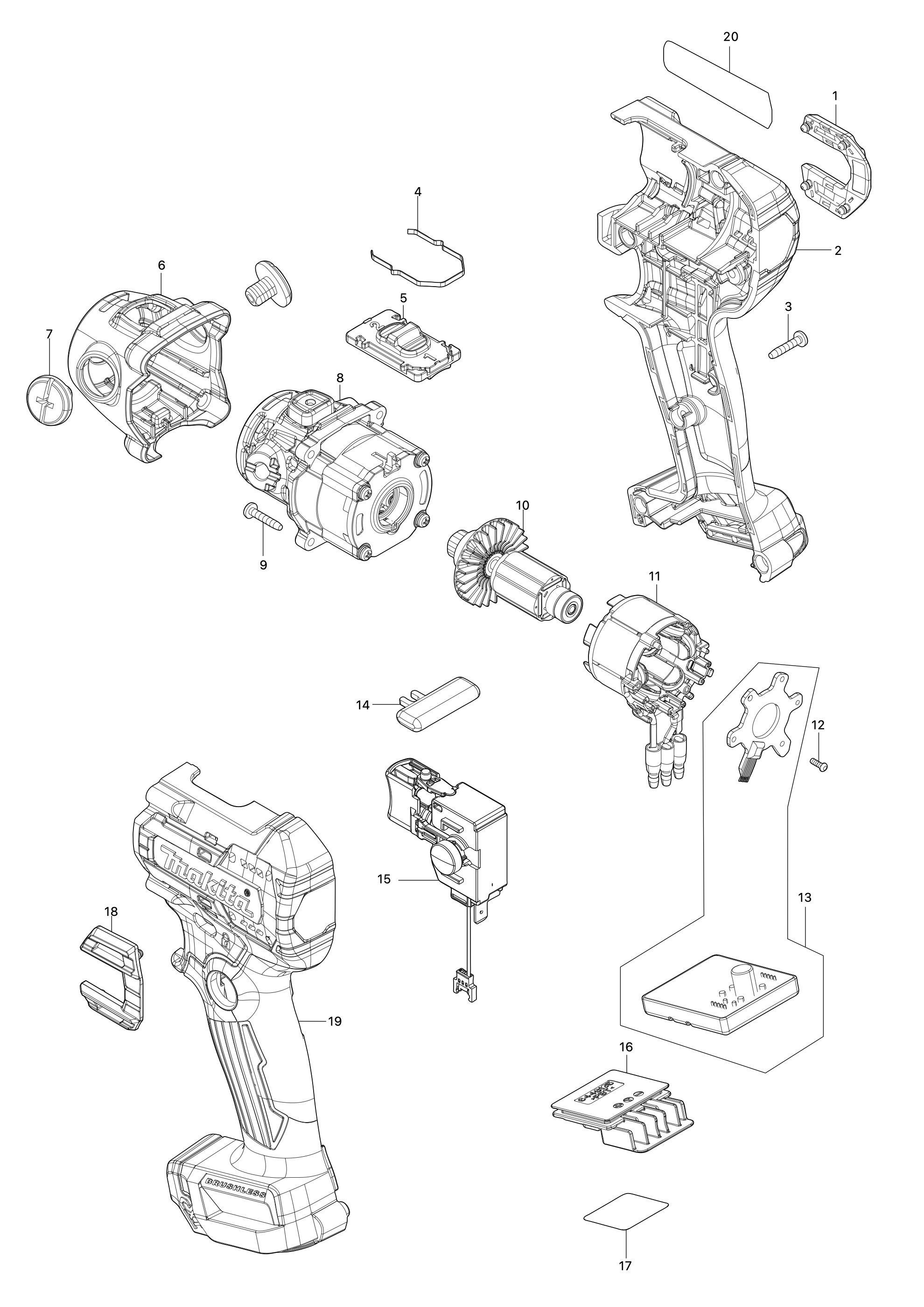 Akku-schleifer und -polierer Pv301d