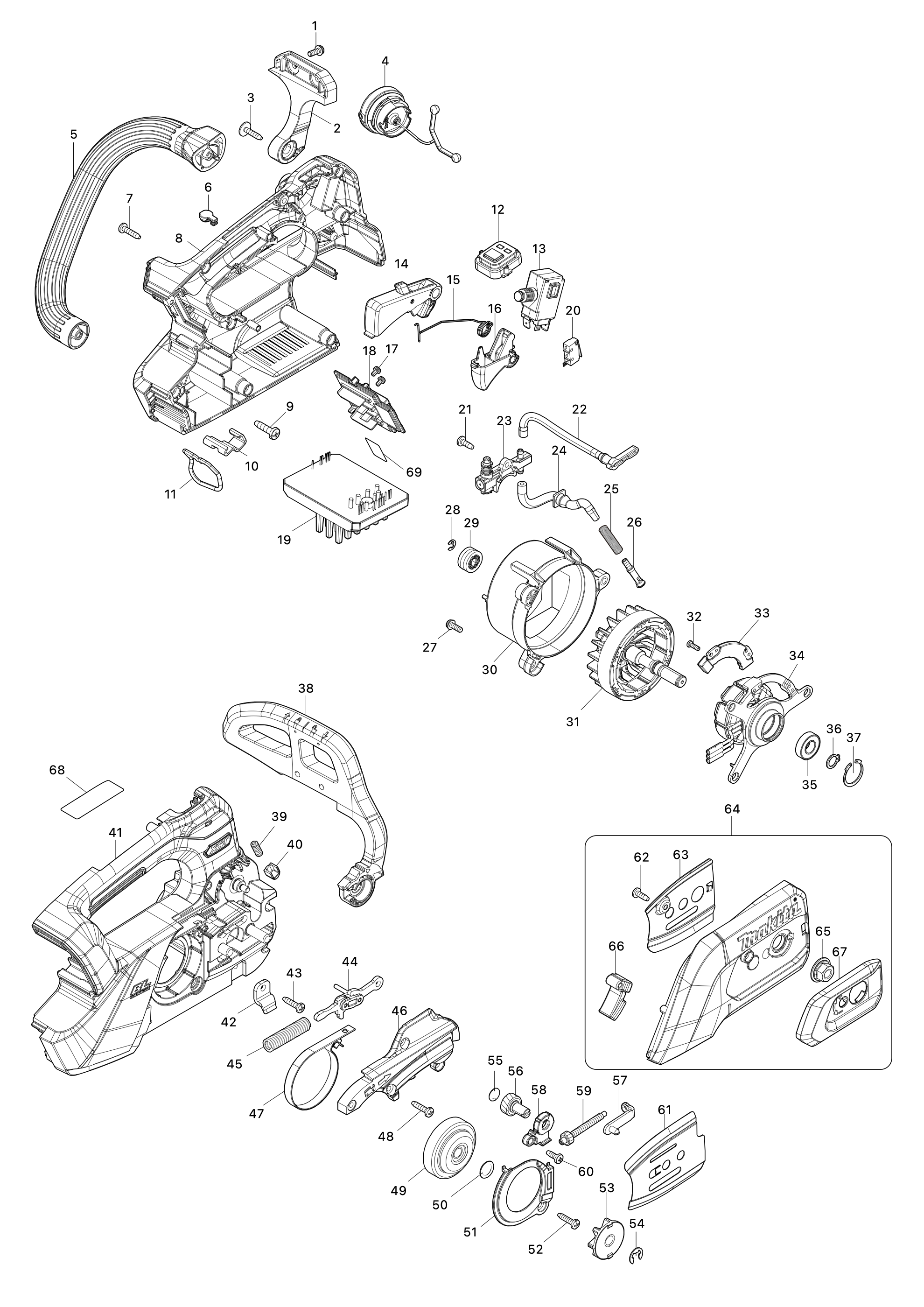 Akku-kettensäge Uc031g