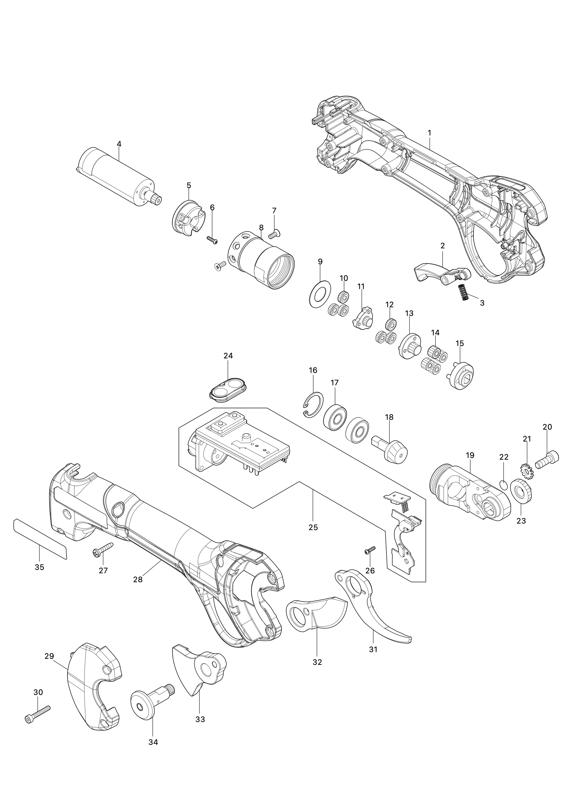 Akku-astschere Dup180