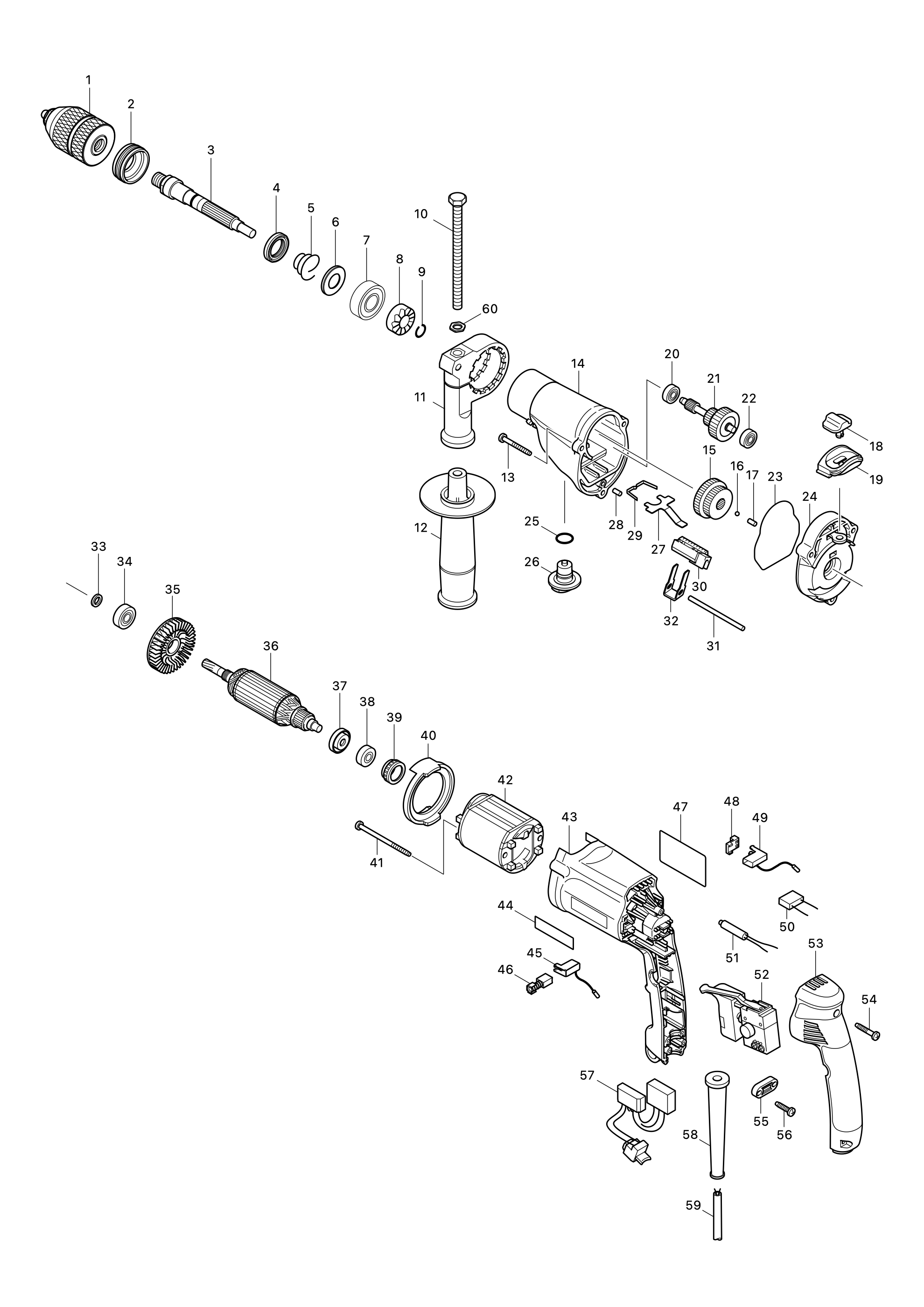 Schlagbohrmaschine Hp2051f
