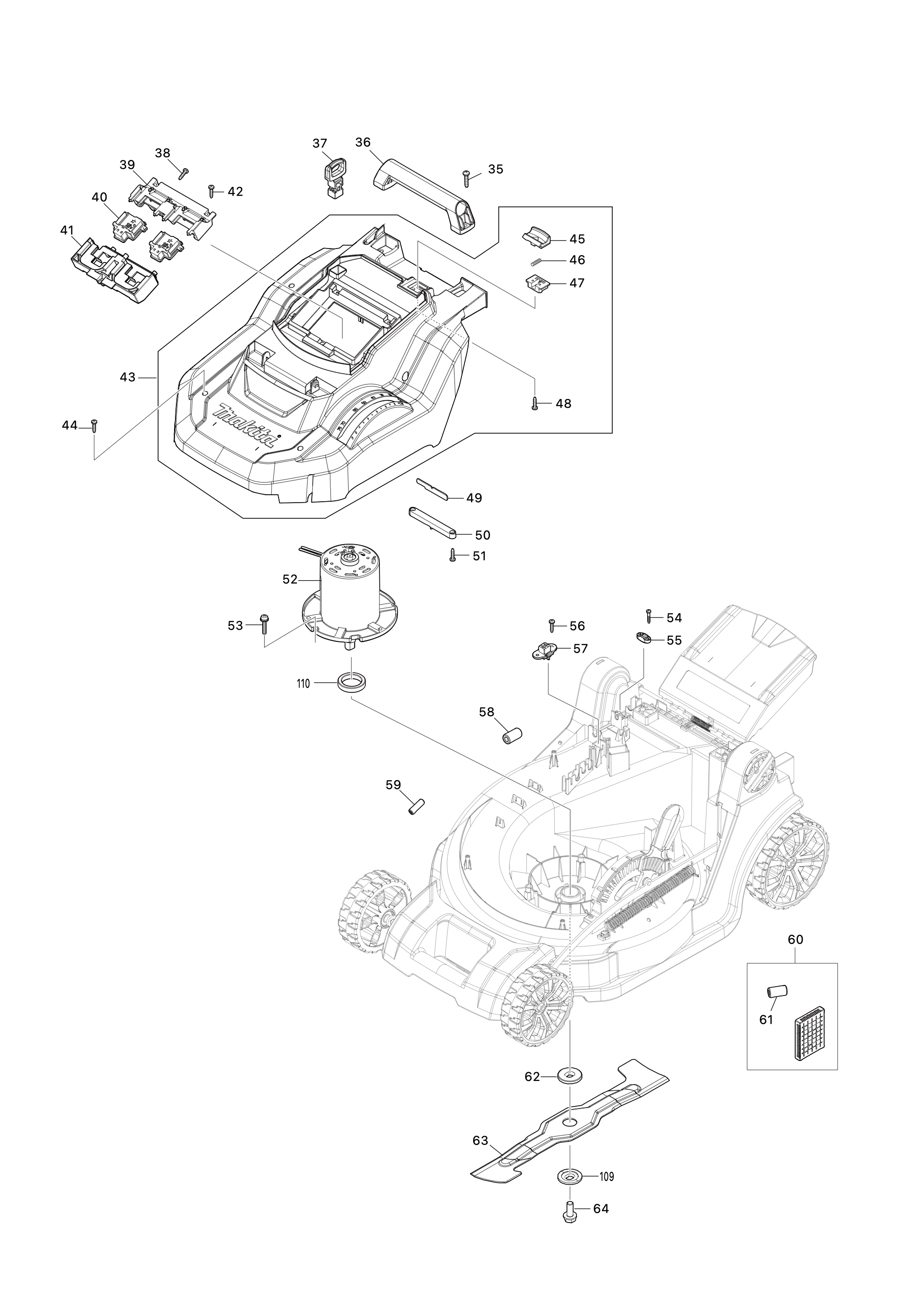 Akku-rasenmäher Dlm432 – Seite 2