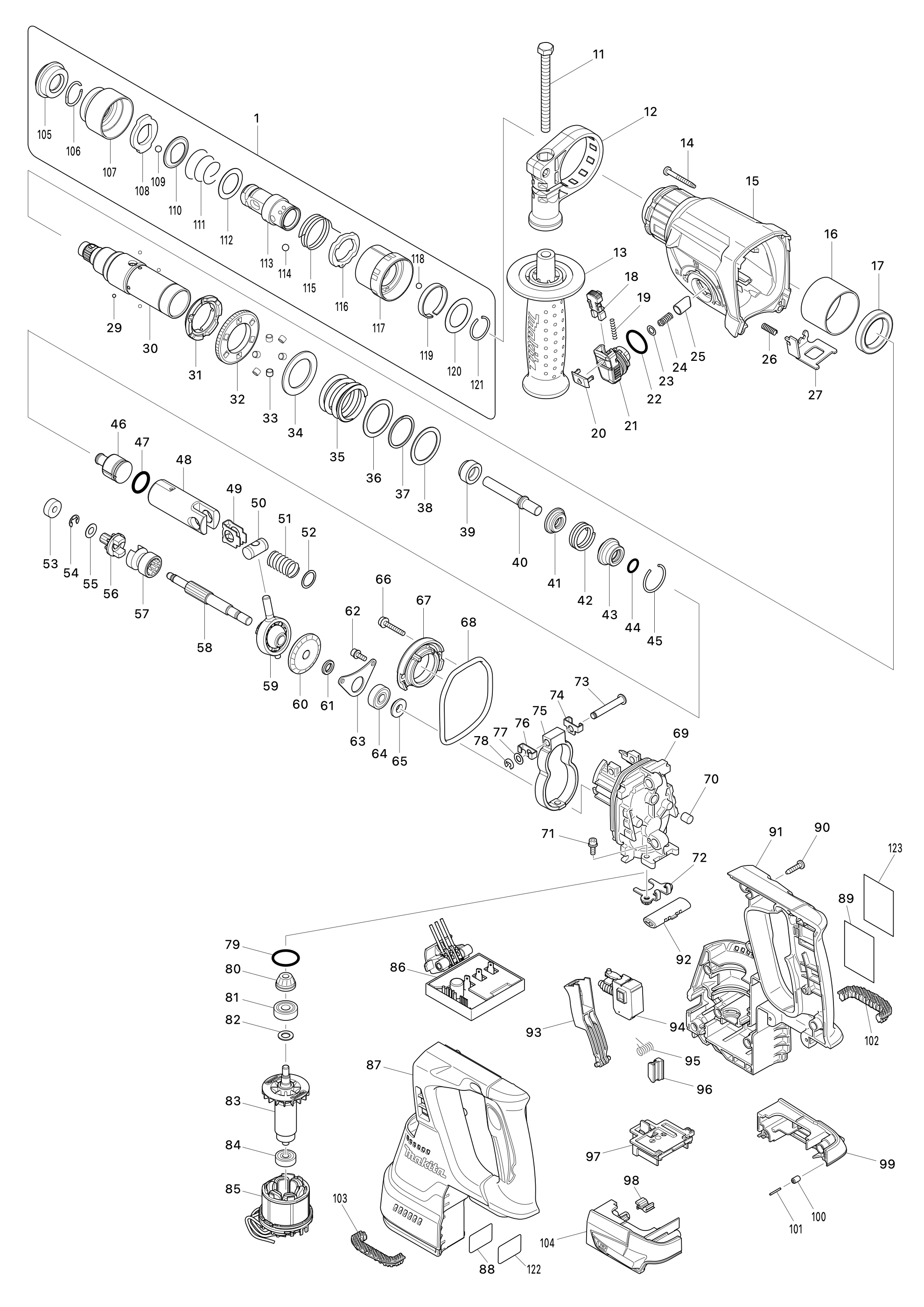 Akku-kombihammer Dhr243