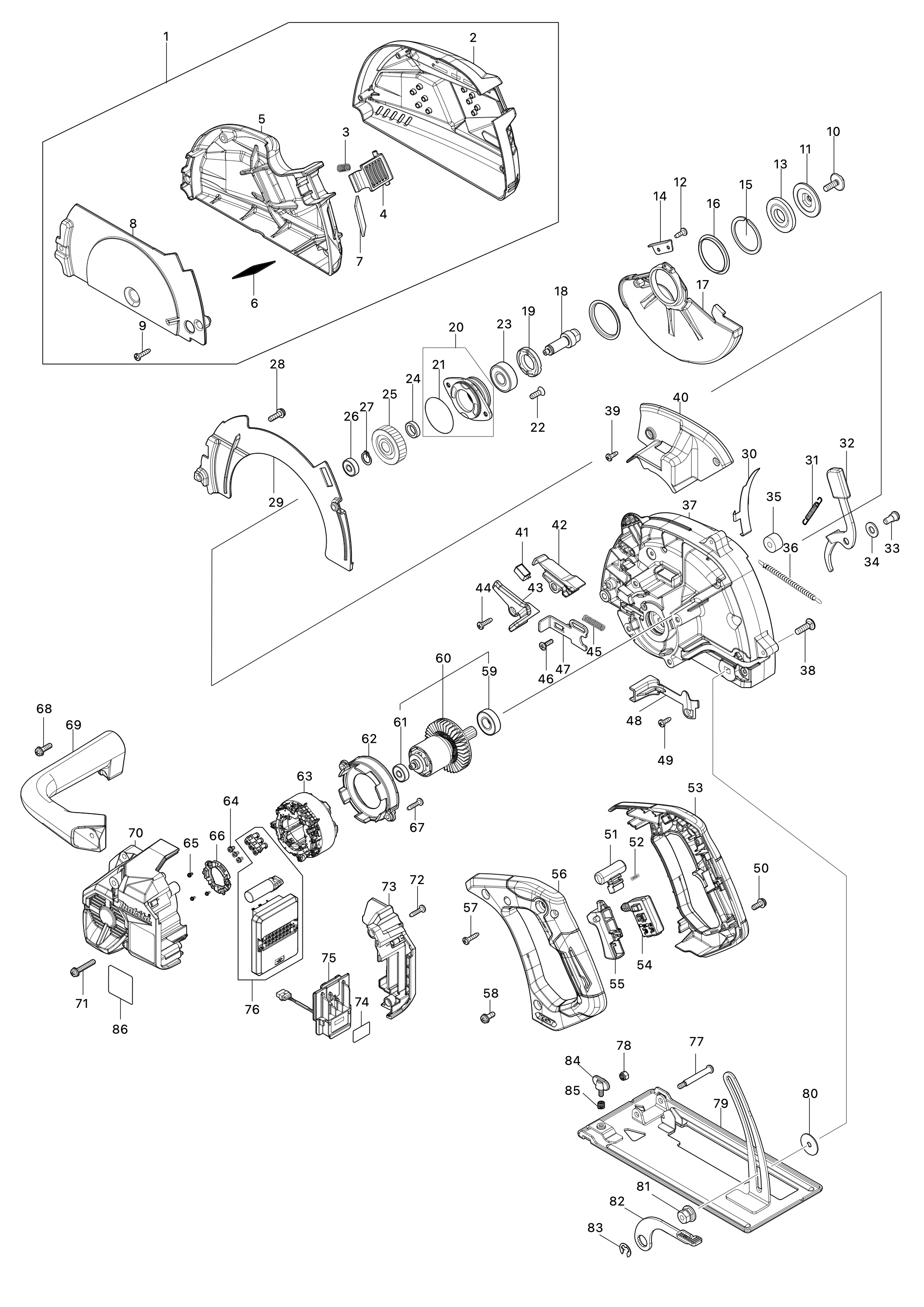 Akku-metallhandkreissäge Cs002g