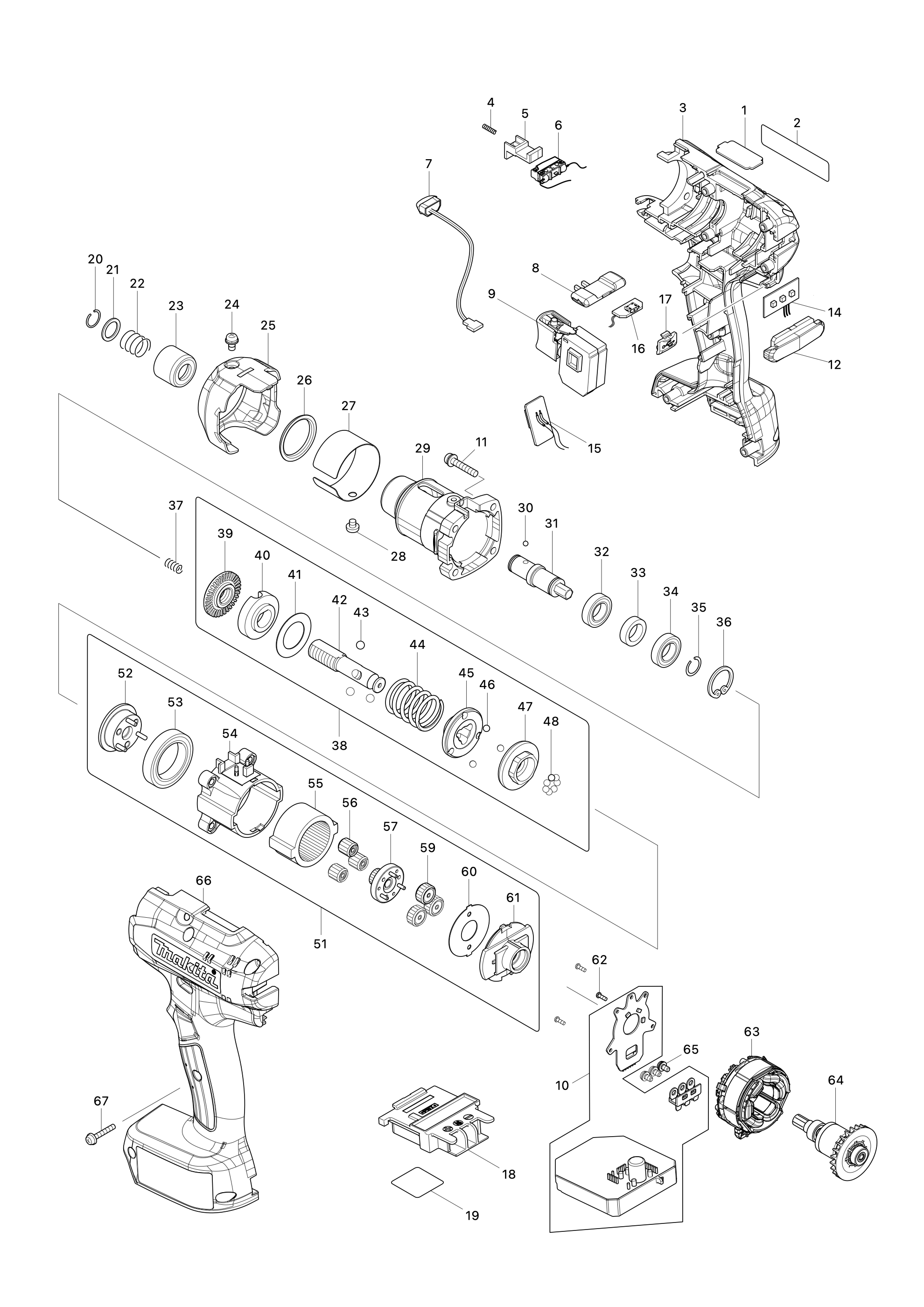 Akku-abschaltschrauber Dft086f
