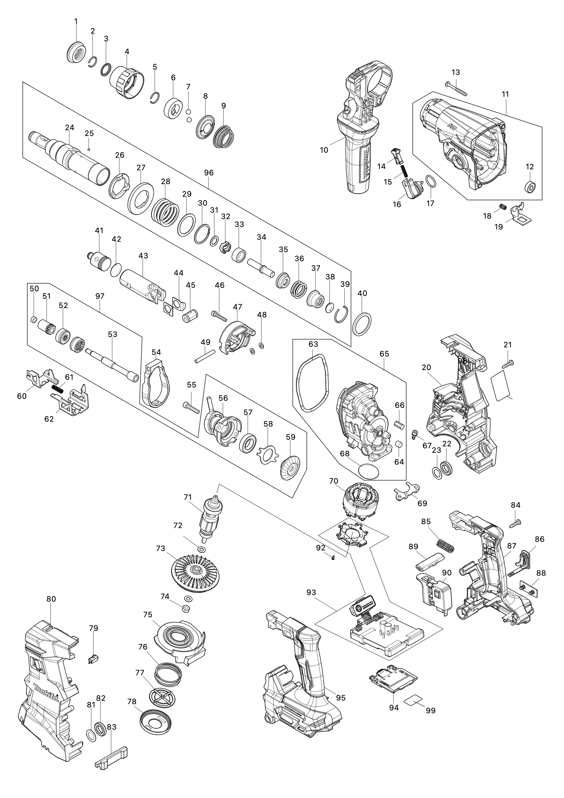 Akku-kombihammer Hr011g