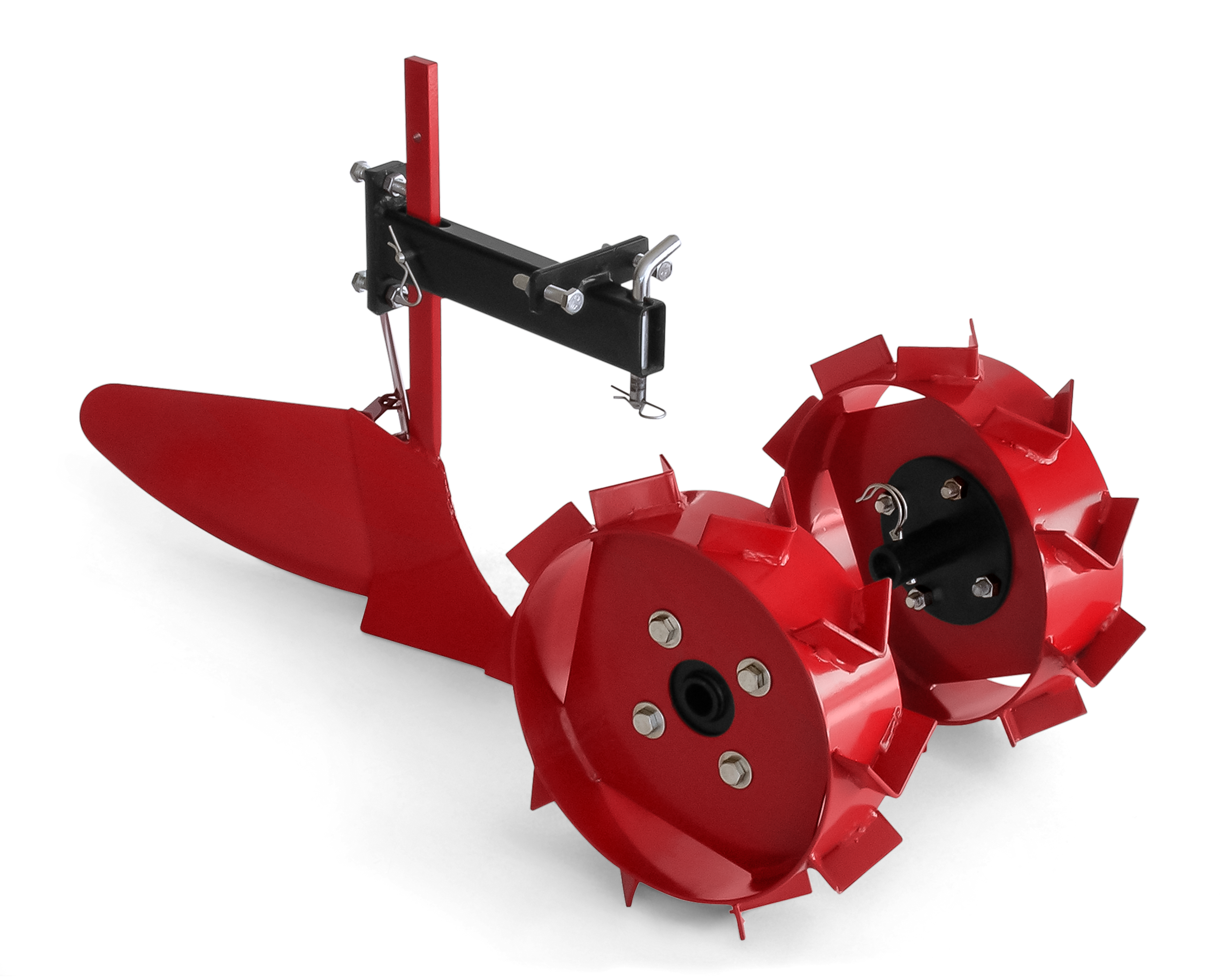 Pflug Kit mit Metallrädern – Anbaugeräte für Motorhacken – Ansicht 1