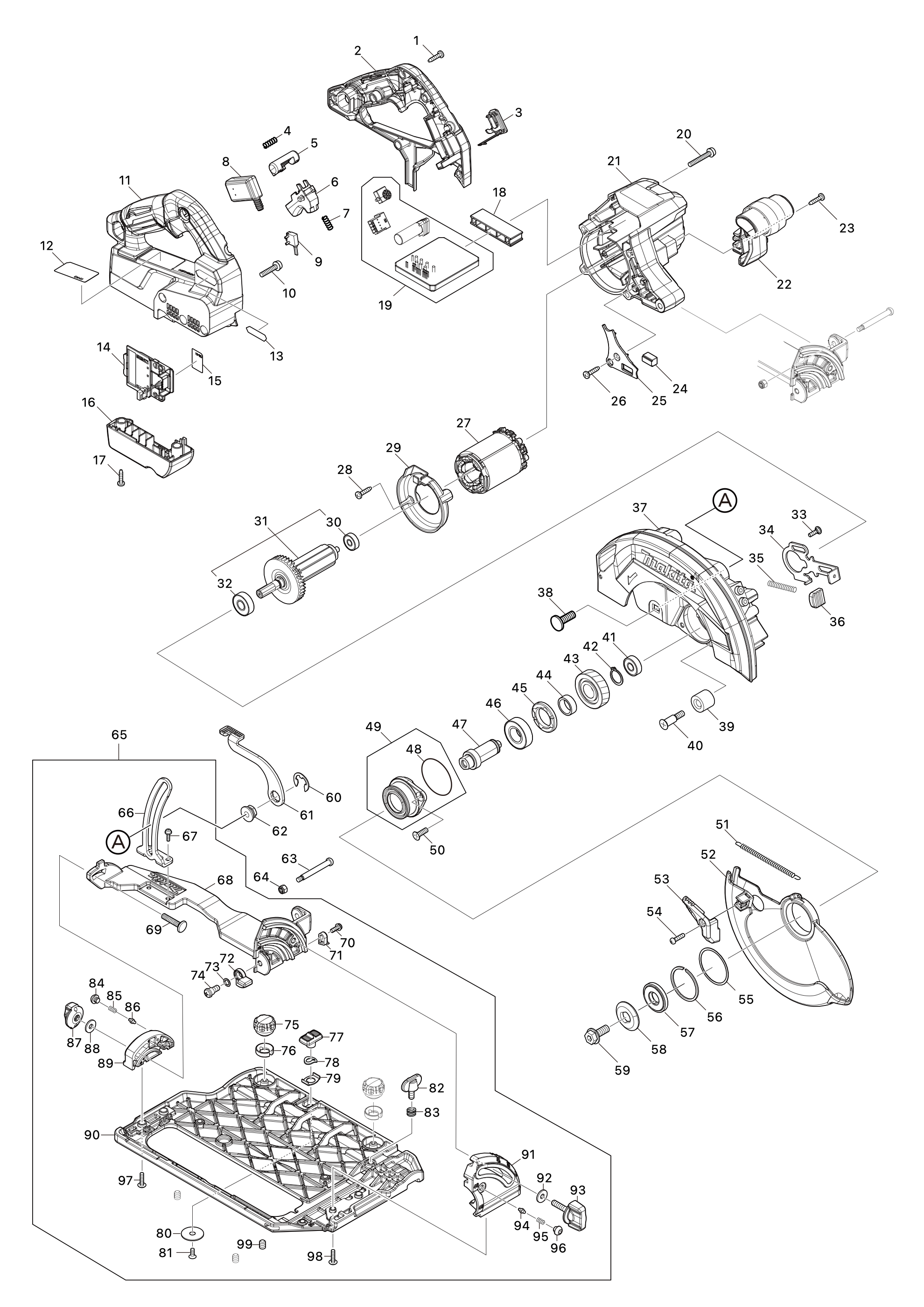 Akku-handkreissäge Hs004g
